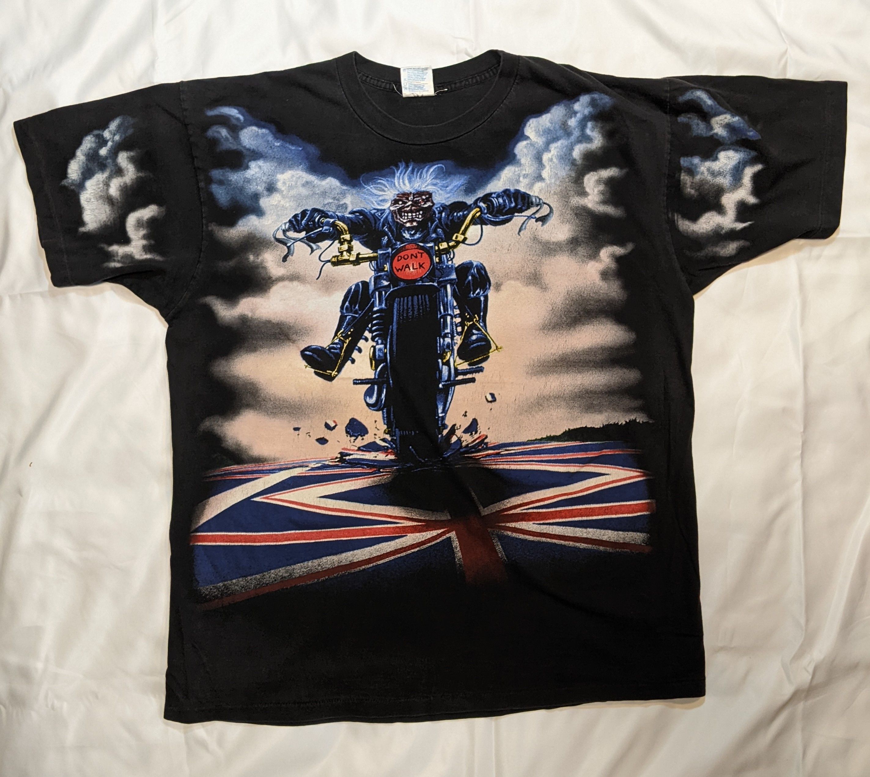 Iron Maiden X Vintage Vintage Iron Maiden Don T Walk Motorcycle T Shirt Hoodie, Sweatshirt | PodTeesHub.com
