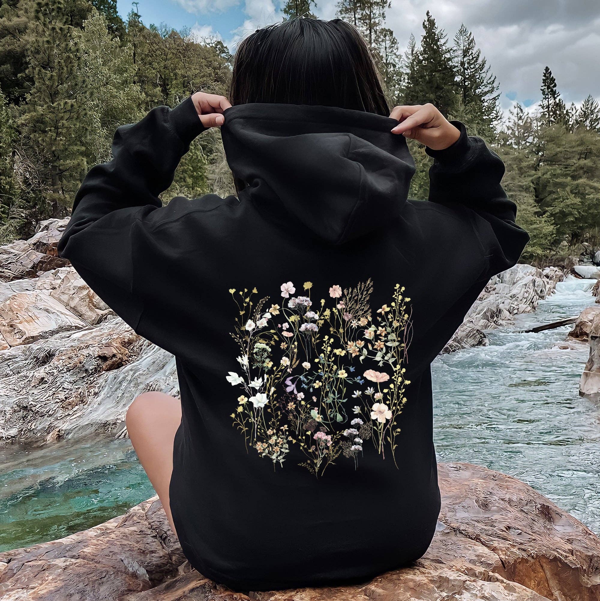 Delicate Wildflowers, Forest Meadow, Pressed Flowers Hoodie T-Shirts, Sweatshirt | PodTeesHub.com