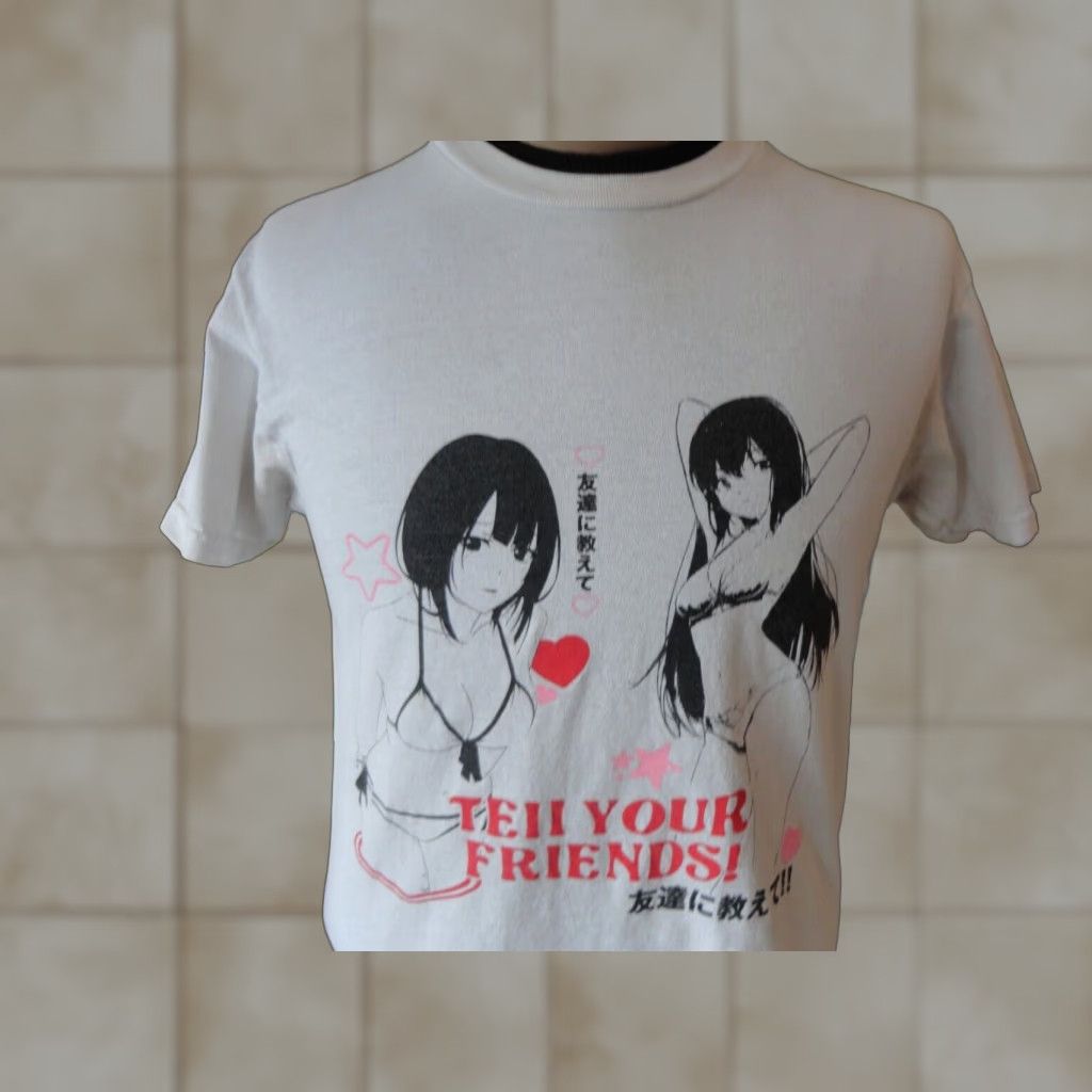 Unis Nis America Gaming Japanese Anime Tell Your Friends T Shirt M Unisex Adults Short Sleeve White Hoodie, Sweatshirt