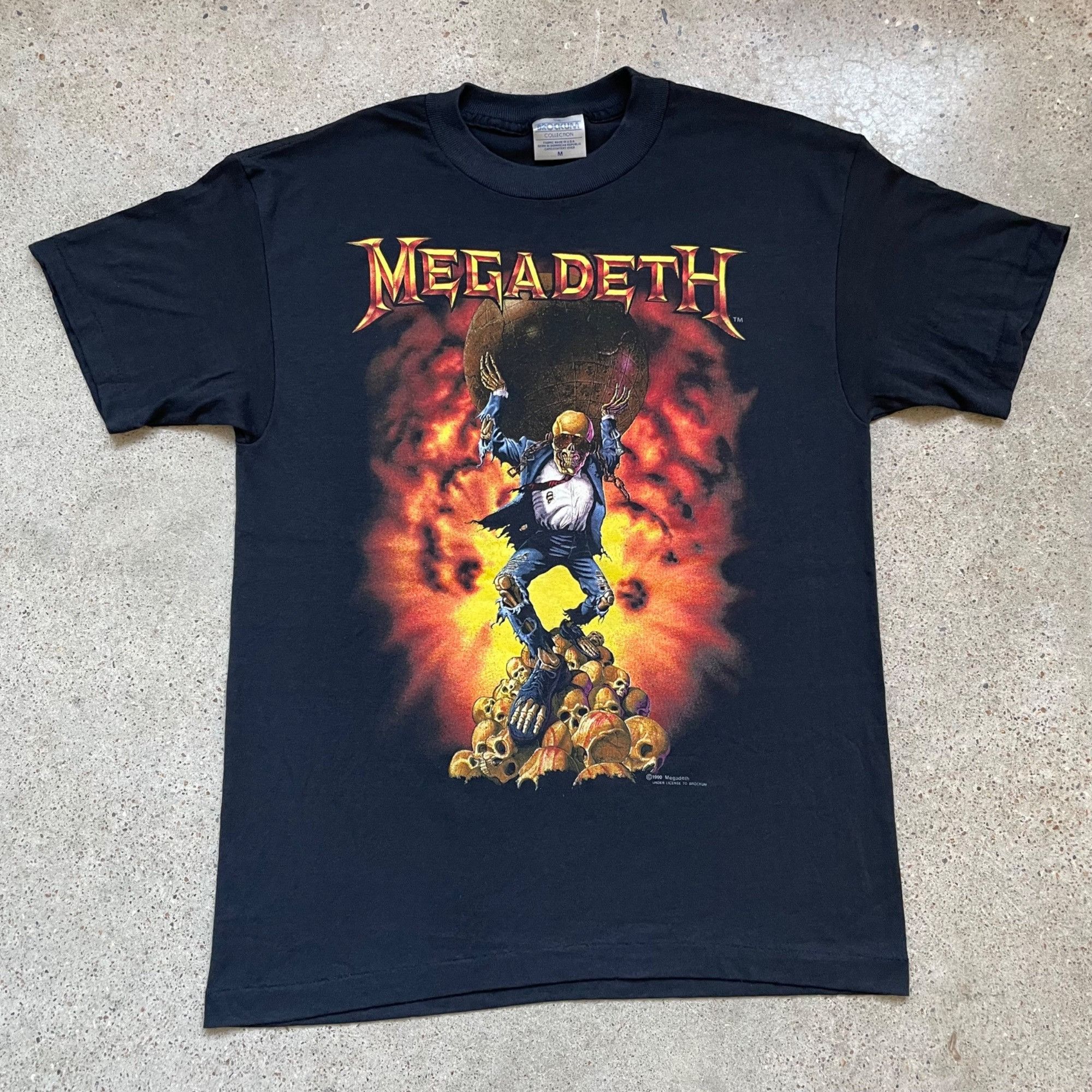 Vintage 1991 Megadeath Oxidation Of The Nations World Tour B T-Shirts, Hoodie, Sweatshirt | PodTeesHub.com