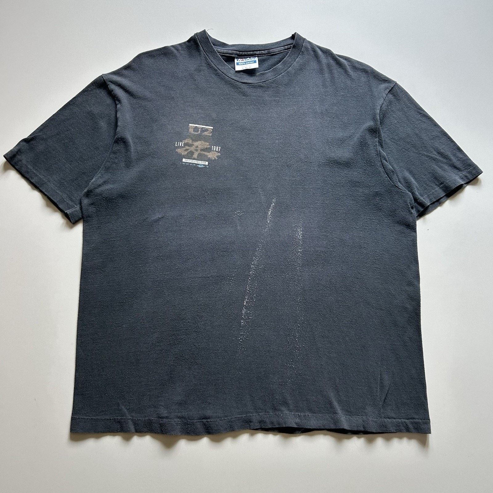 Hanes X Vintage Vintage 80s U2 Joshua Tree Tour T Shirt Xl Boxy 1987 Nyc Hoodie, Sweatshirt | PodTeesHub.com