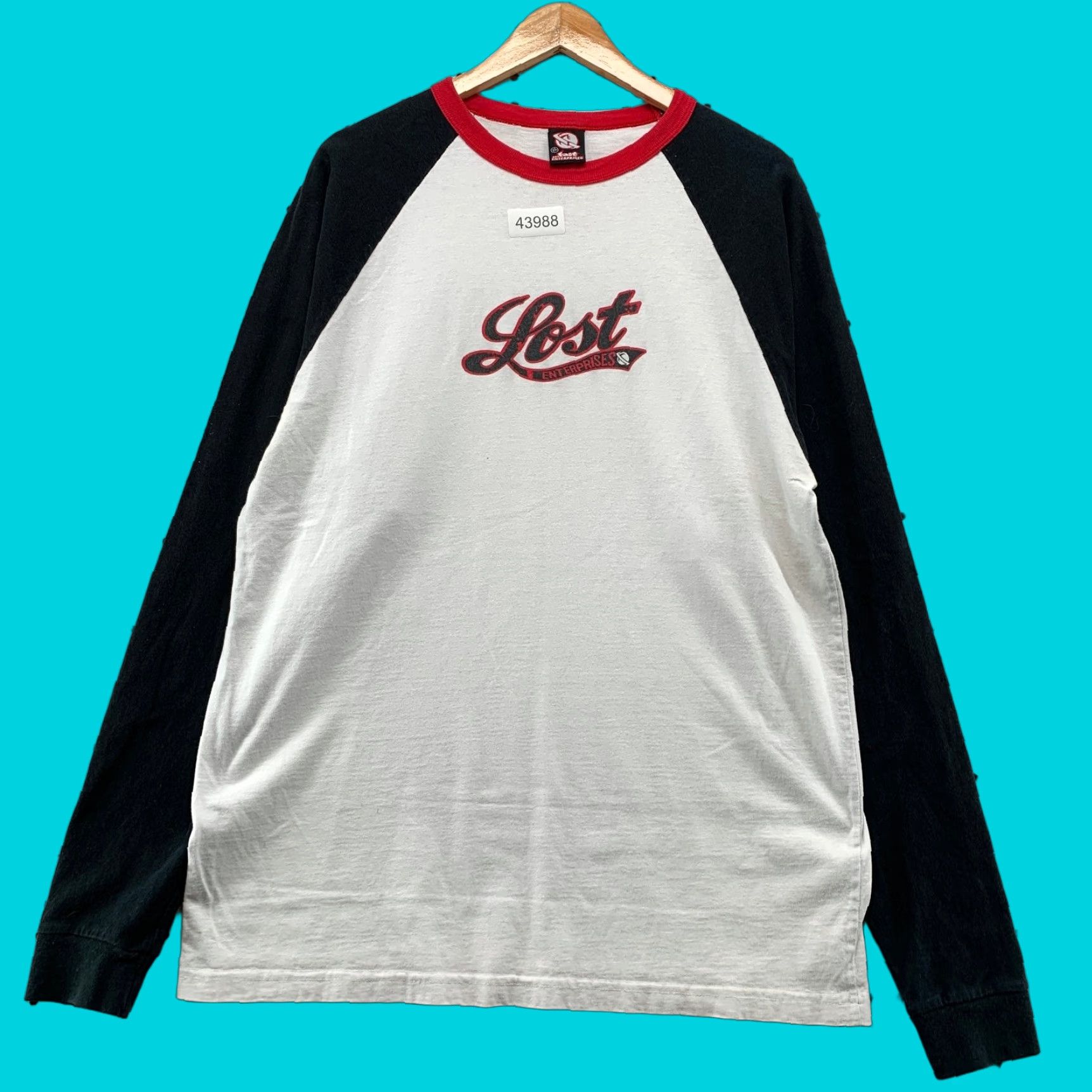 Vintage Lost Enterprises Skateboard Long Sleeve Shirt Mens Xl White Black Hoodie, Sweatshirt | PodTeesHub.com