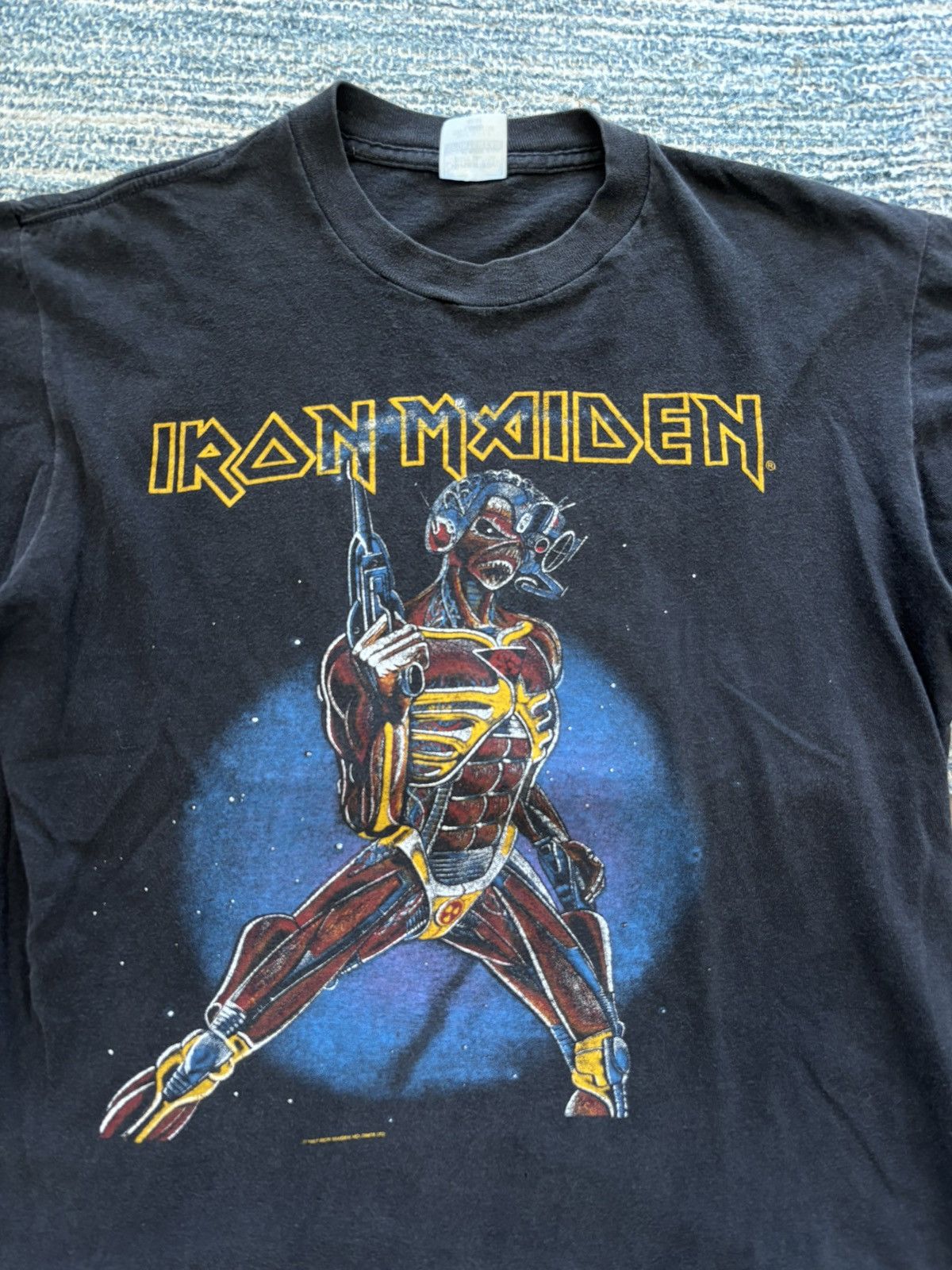 Iron Maiden X Vintage Vintage 1987 Iron Maiden Somewhere On Tour Tee Shirt Hoodie, Sweatshirt | PodTeesHub.com