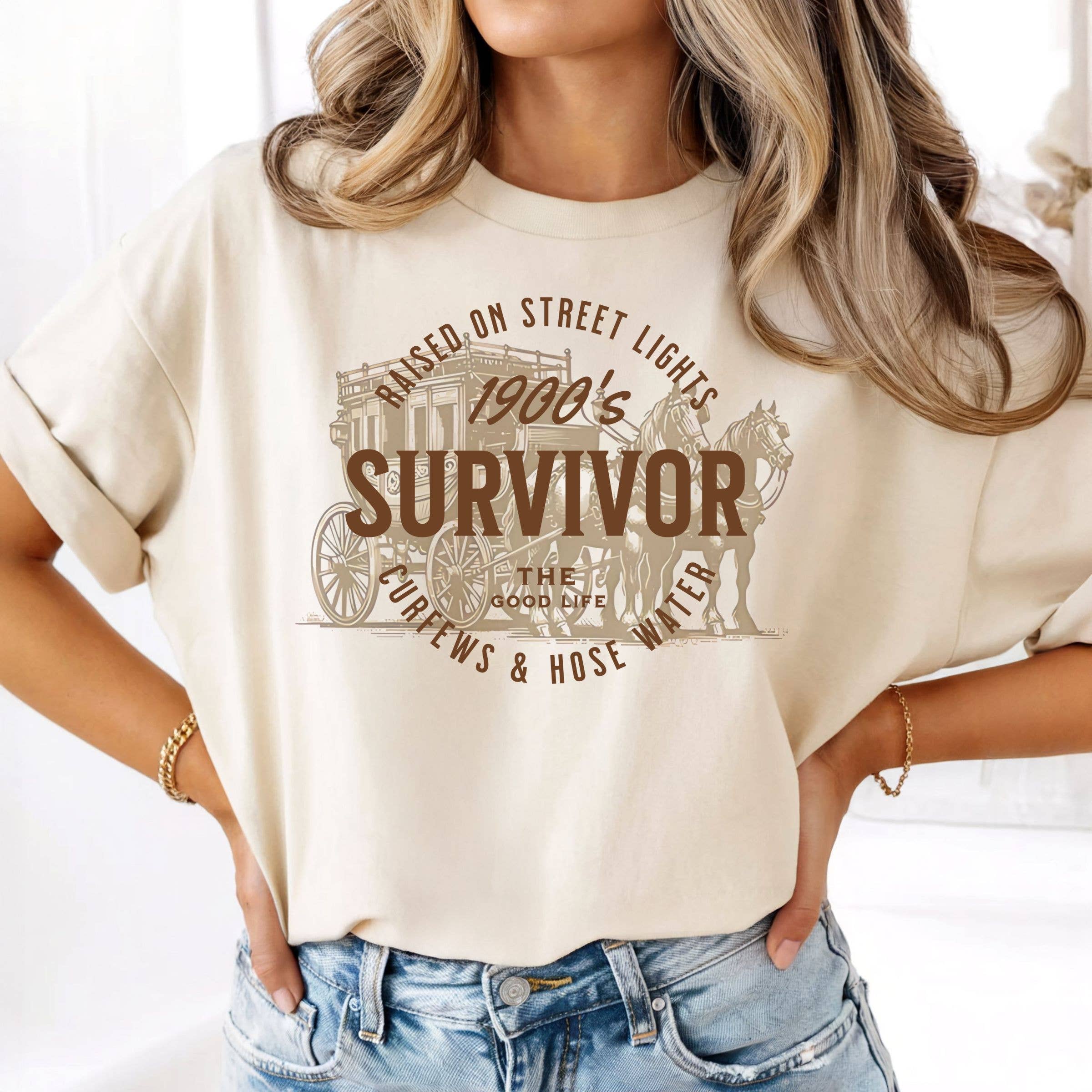 90's Survivor Raised On the Garden Hose  Spring Graphic Tee Hoodie, Sweatshirt | PodTeesHub.com