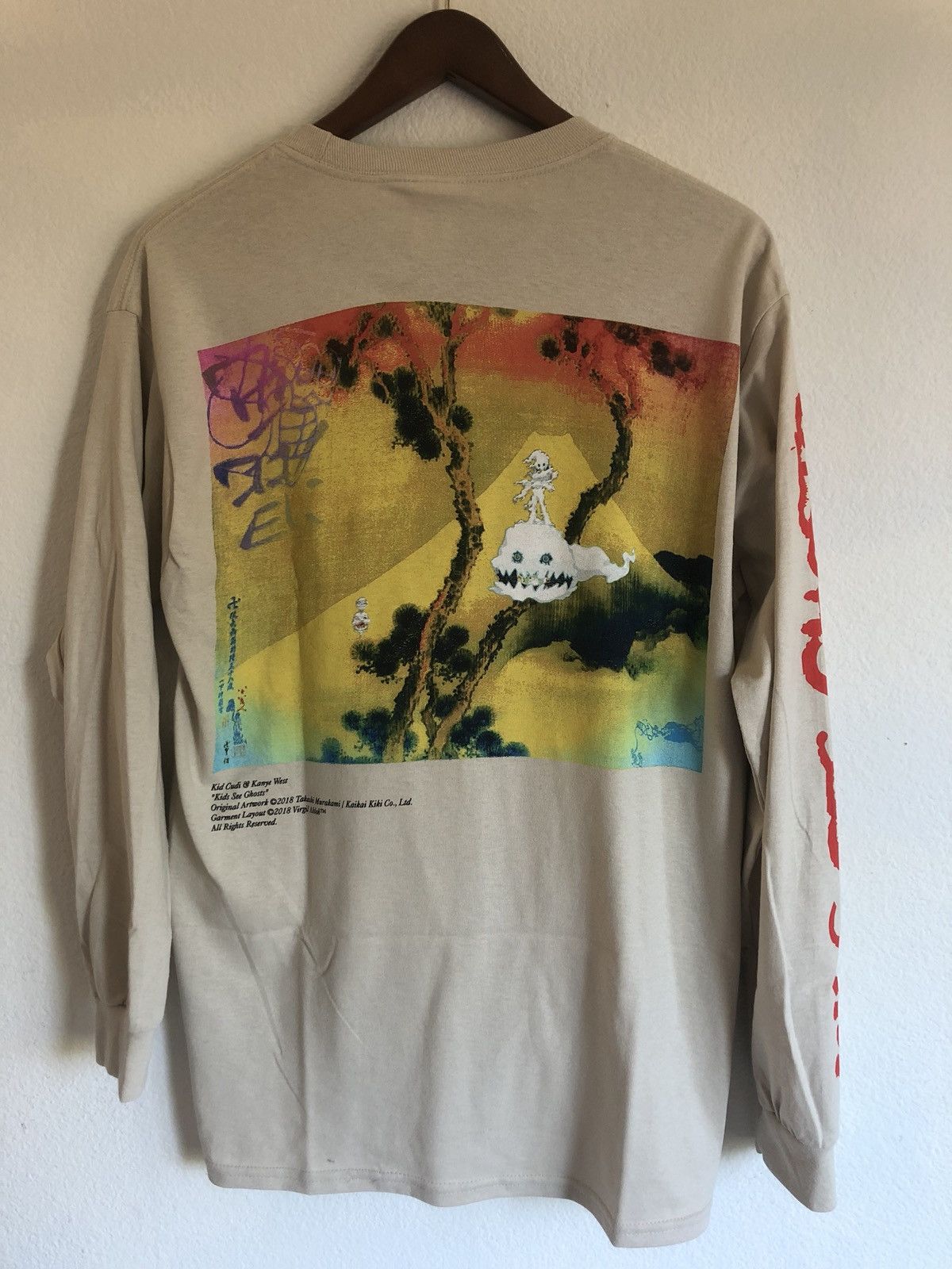 Takashi Murakami X Virgil Abloh Kids See Ghosts Long Sleeve Merch T-Shirts, Hoodie, Sweatshirt | PodTeesHub.com
