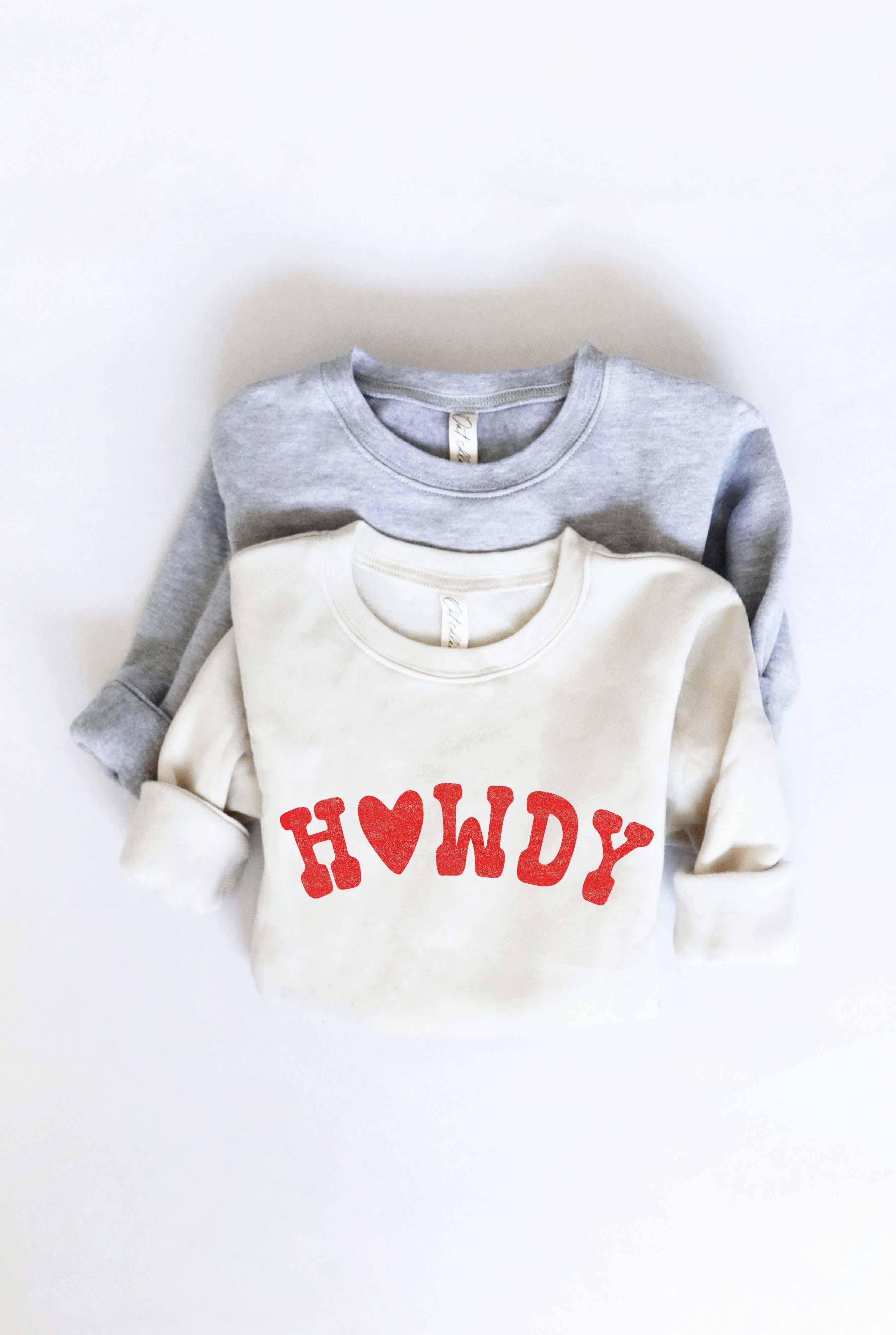 Howdy Toddler Unisex Graphic Sweatshirt T-Shirts, Hoodie | PodTeesHub.com