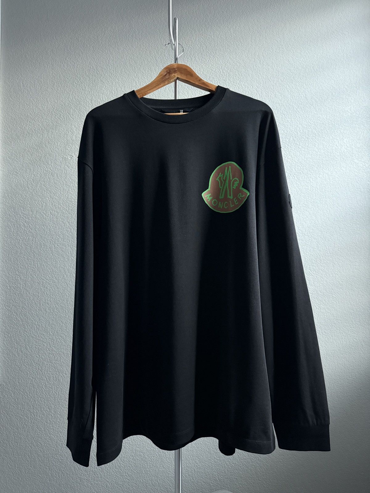 Moncler Green Chest Logo Longsleeve T-Shirts, Hoodie, Sweatshirt | PodTeesHub.com