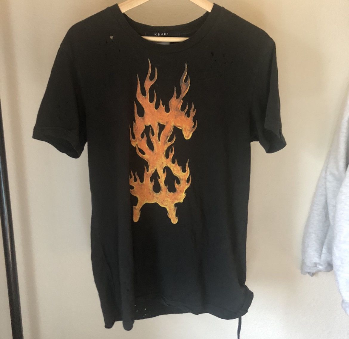 Scott Travis Scott X Ksubi Flaming T Shirt Hoodie, Sweatshirt | PodTeesHub.com
