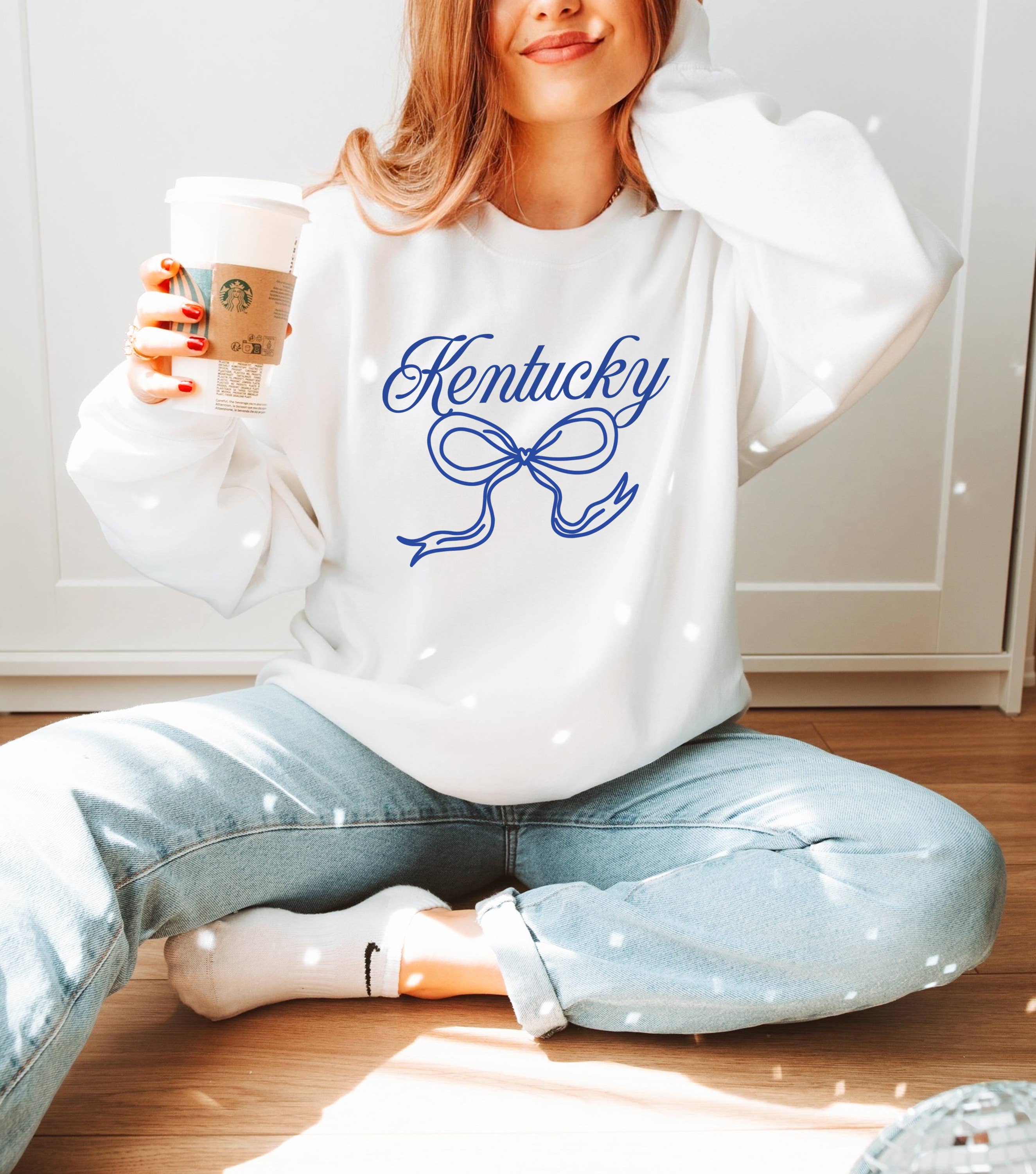 Bow Sweatshirt, Kentucky Sweatshirt, Coquette, Game Day T-Shirts, Hoodie | PodTeesHub.com