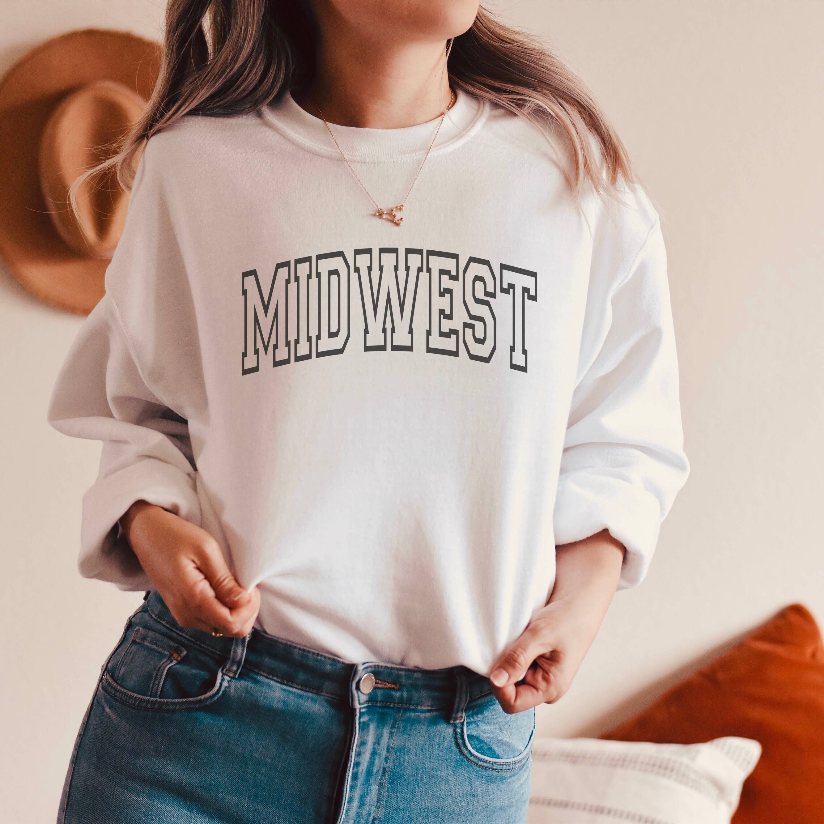 Midwest Crew Neck Sweatshirt T-Shirts, Hoodie | PodTeesHub.com