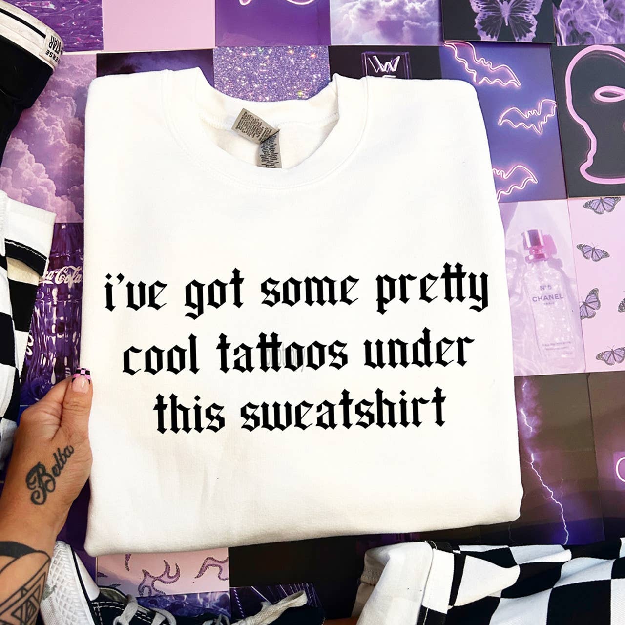 I've Got Some Pretty Cool Tattoos Under This Sweatshirt T-Shirts, Hoodie | PodTeesHub.com