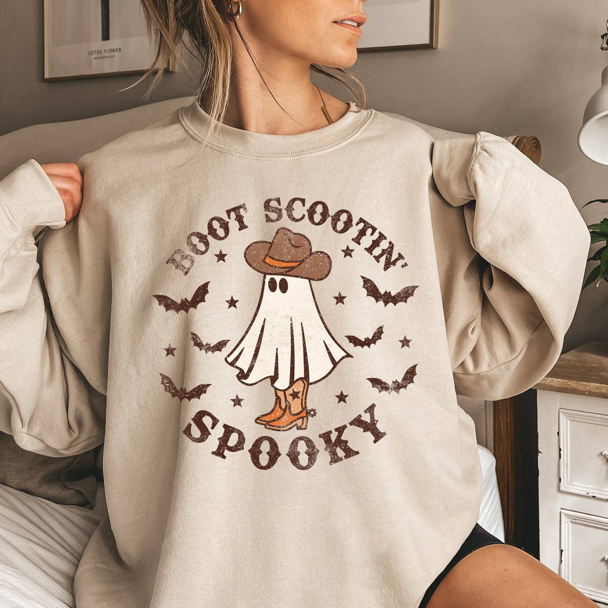 Boot Scooting Spooky Halloween Sweatshirt T-Shirts, Hoodie | PodTeesHub.com