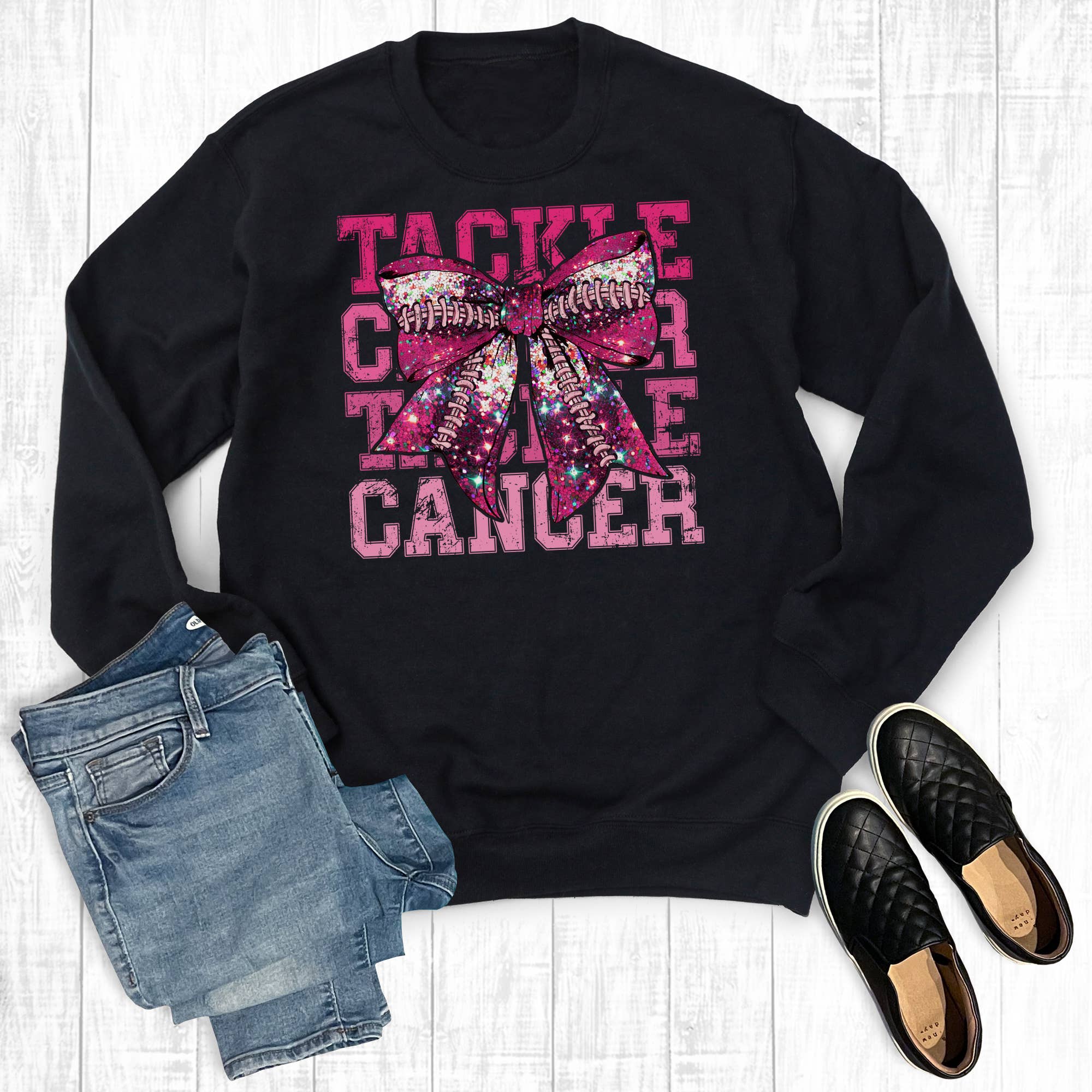 Football Tackle Breast Cancer Sweatshirt T-Shirts, Hoodie | PodTeesHub.com