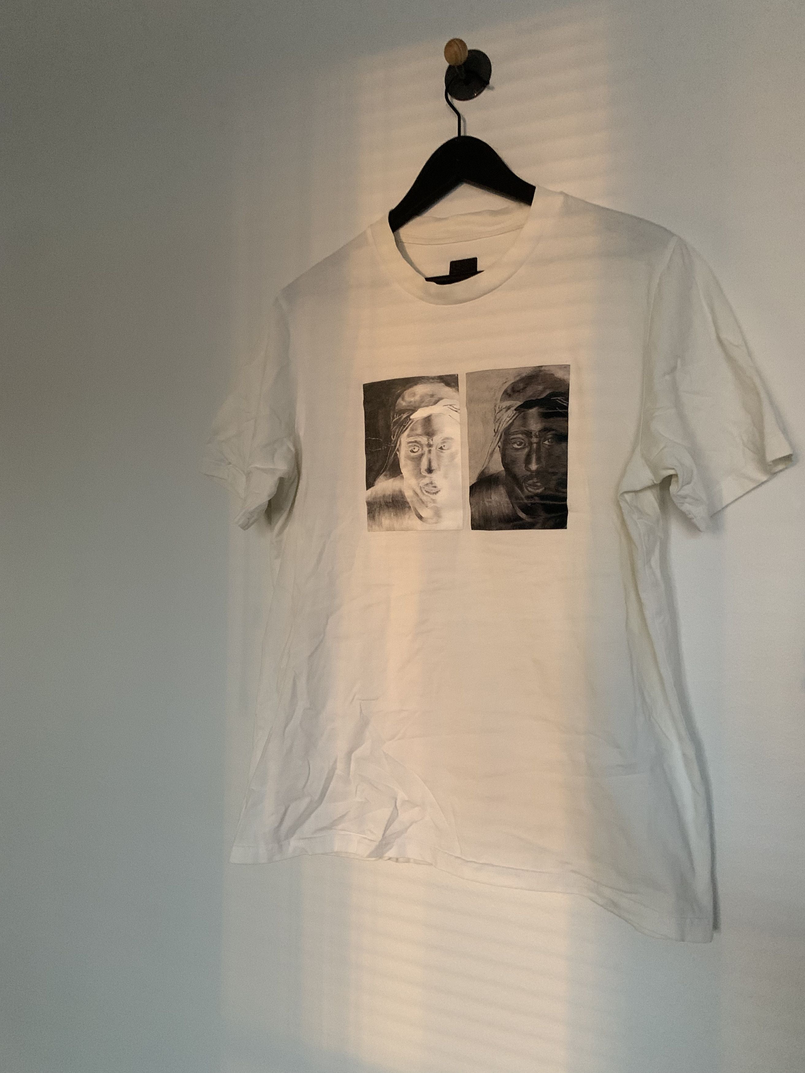 Oamc S O S Tupac Print Cotton Jersey T Shirt Hoodie, Sweatshirt | PodTeesHub.com