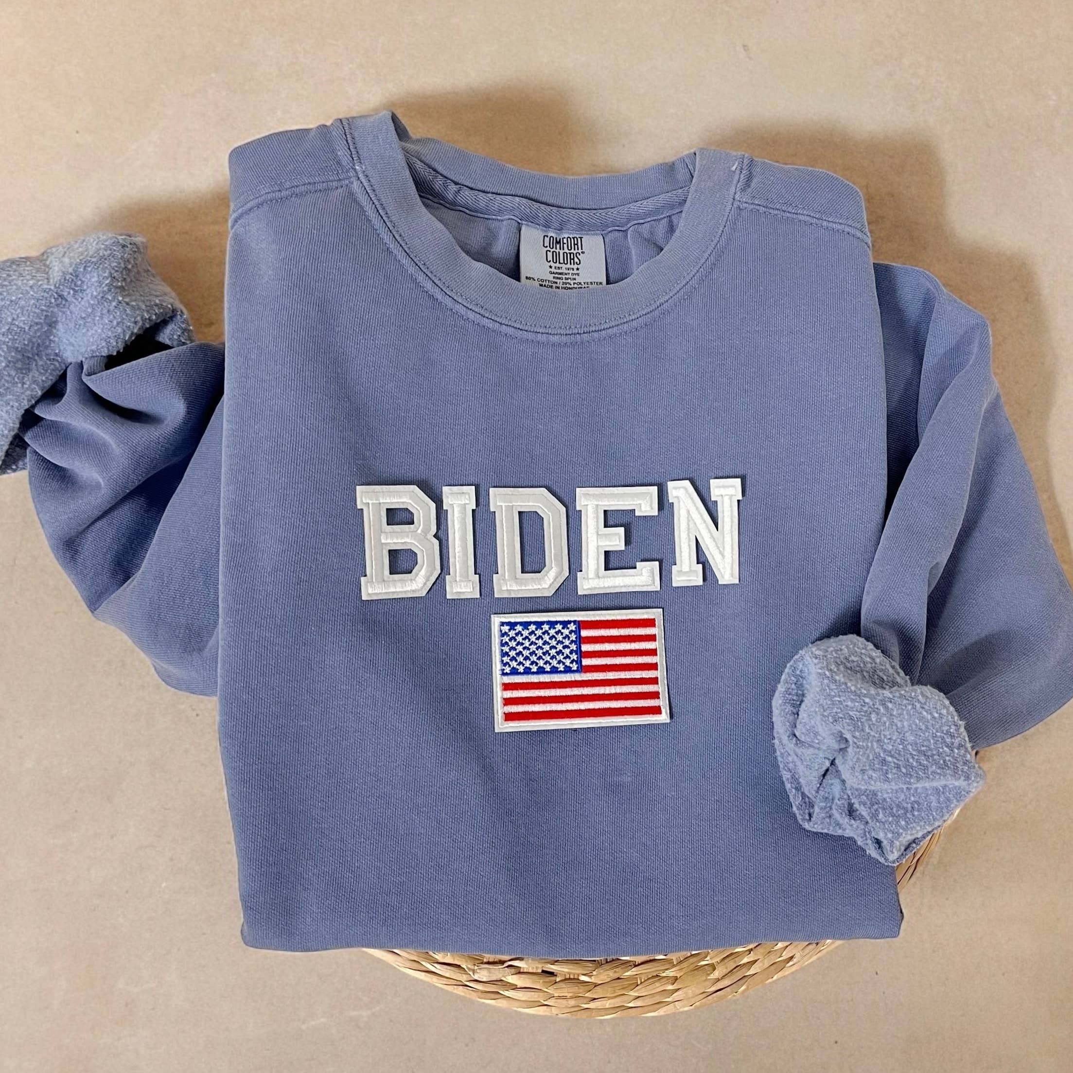 Comfort Colors Biden Crewneck Sweatshirt, Biden Merch T-Shirts, Hoodie | PodTeesHub.com