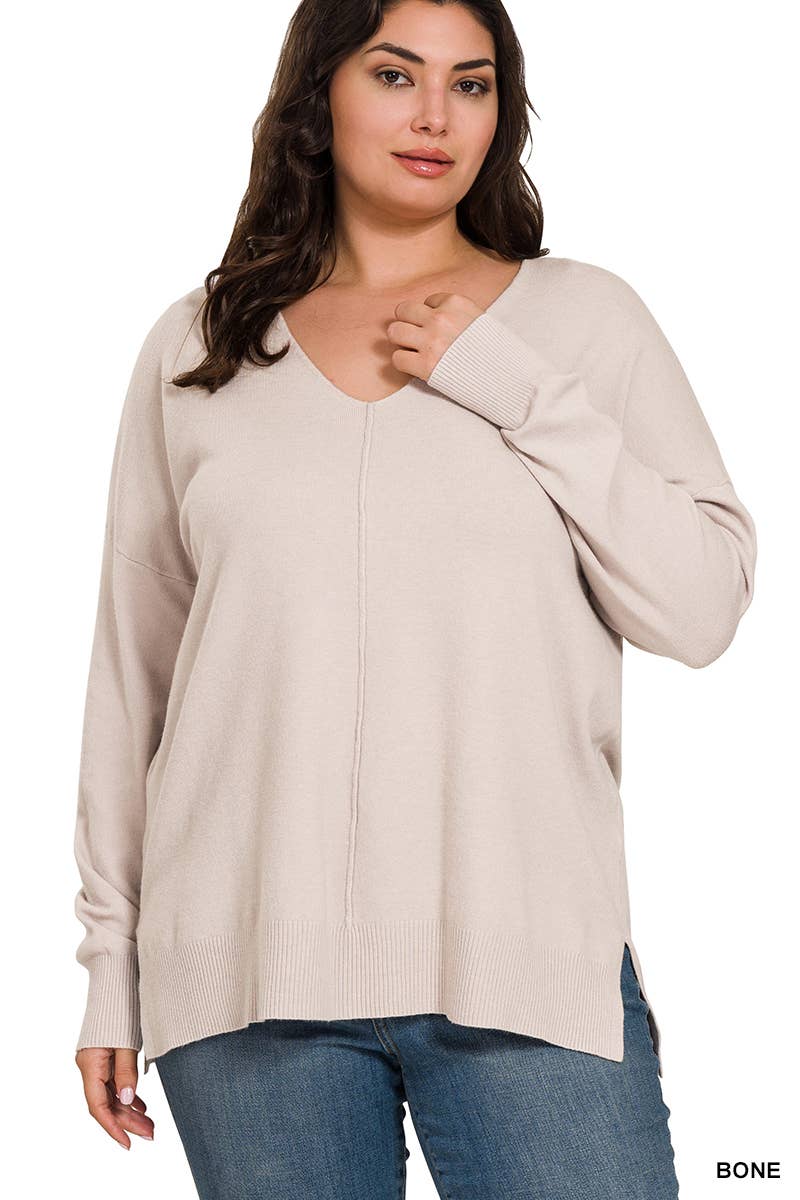 ..SI-24854 Plus Garment Dyed Front Seam Sweater T-Shirts, Hoodie, Sweatshirt | PodTeesHub.com