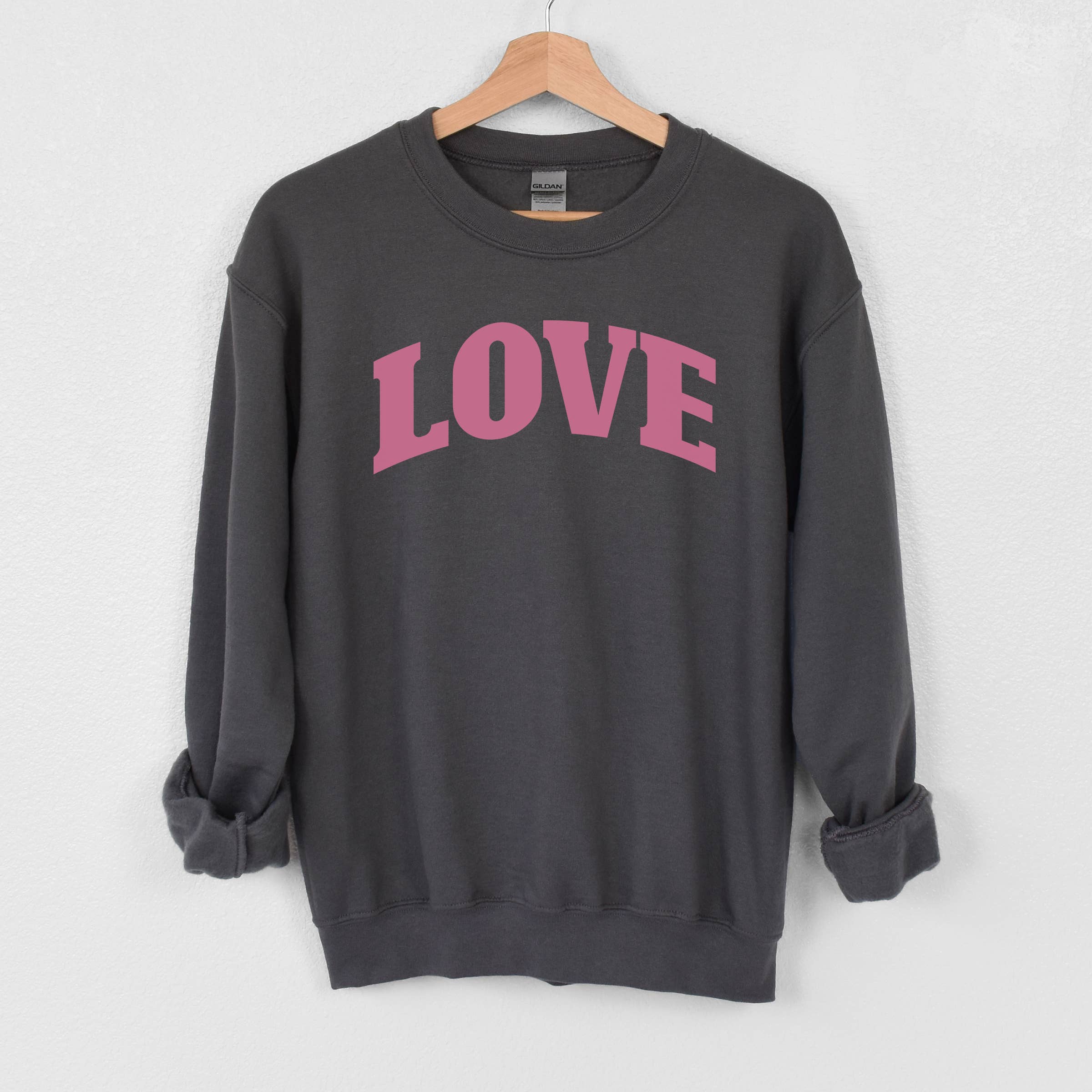 Love Crewneck Sweatshirt | Valentine's Day | Sizes S-2XL T-Shirts, Hoodie | PodTeesHub.com