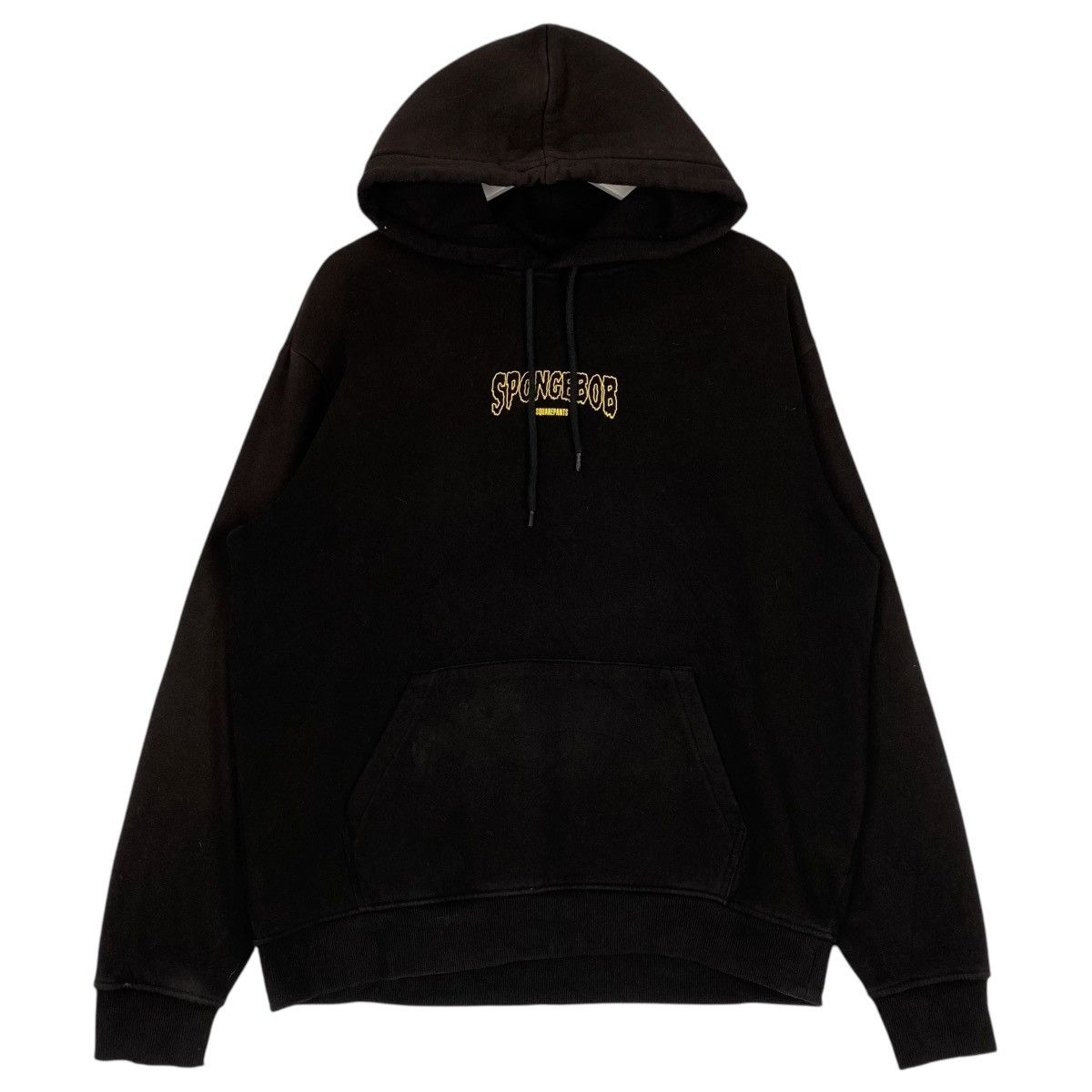 Vintage Spongebob Hoodie Big Logo Printed Sweater Black T-Shirts, Sweatshirt | PodTeesHub.com
