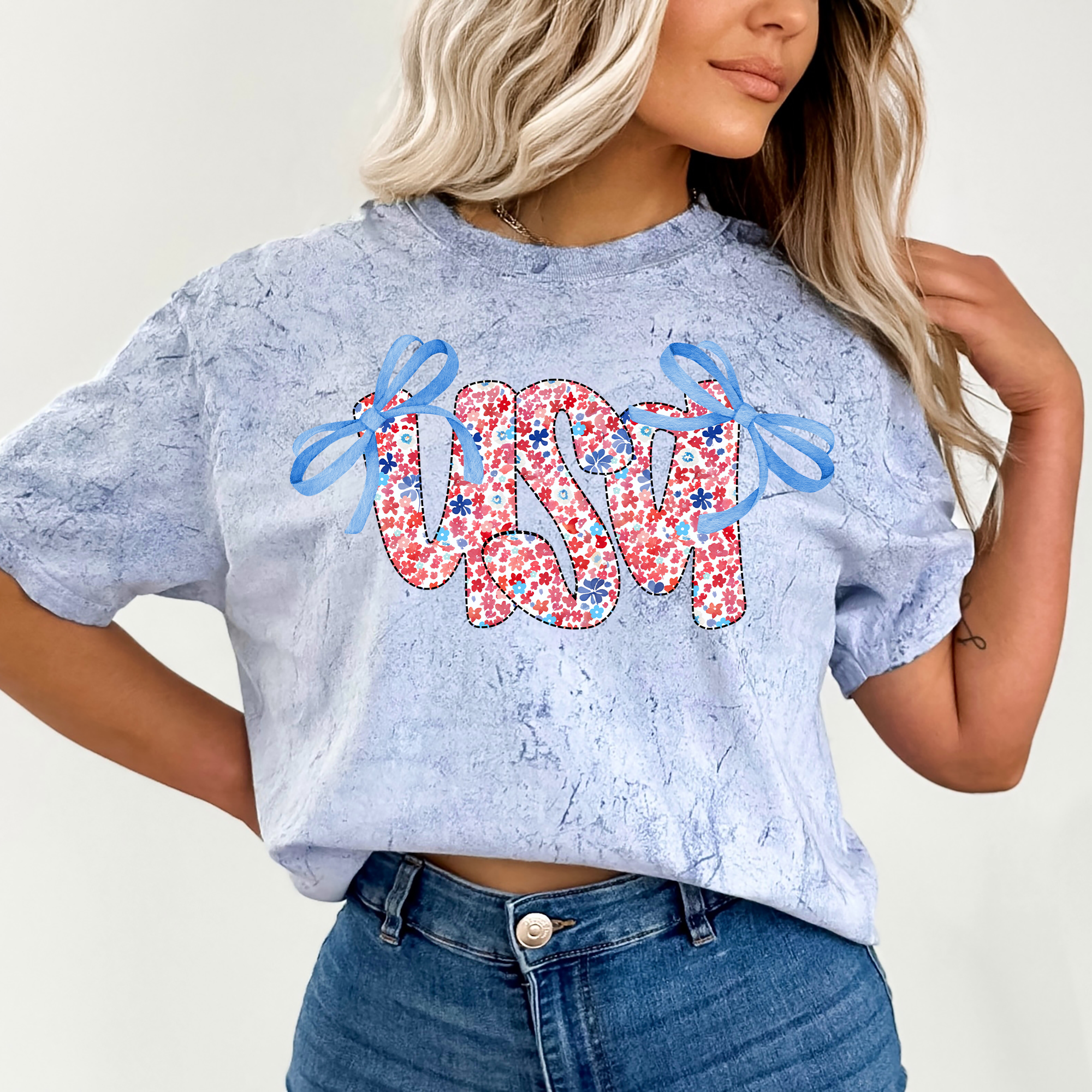 USA Ribbons, Coquette, Fourth of July, America USA T-Shirt Hoodie, Sweatshirt | PodTeesHub.com