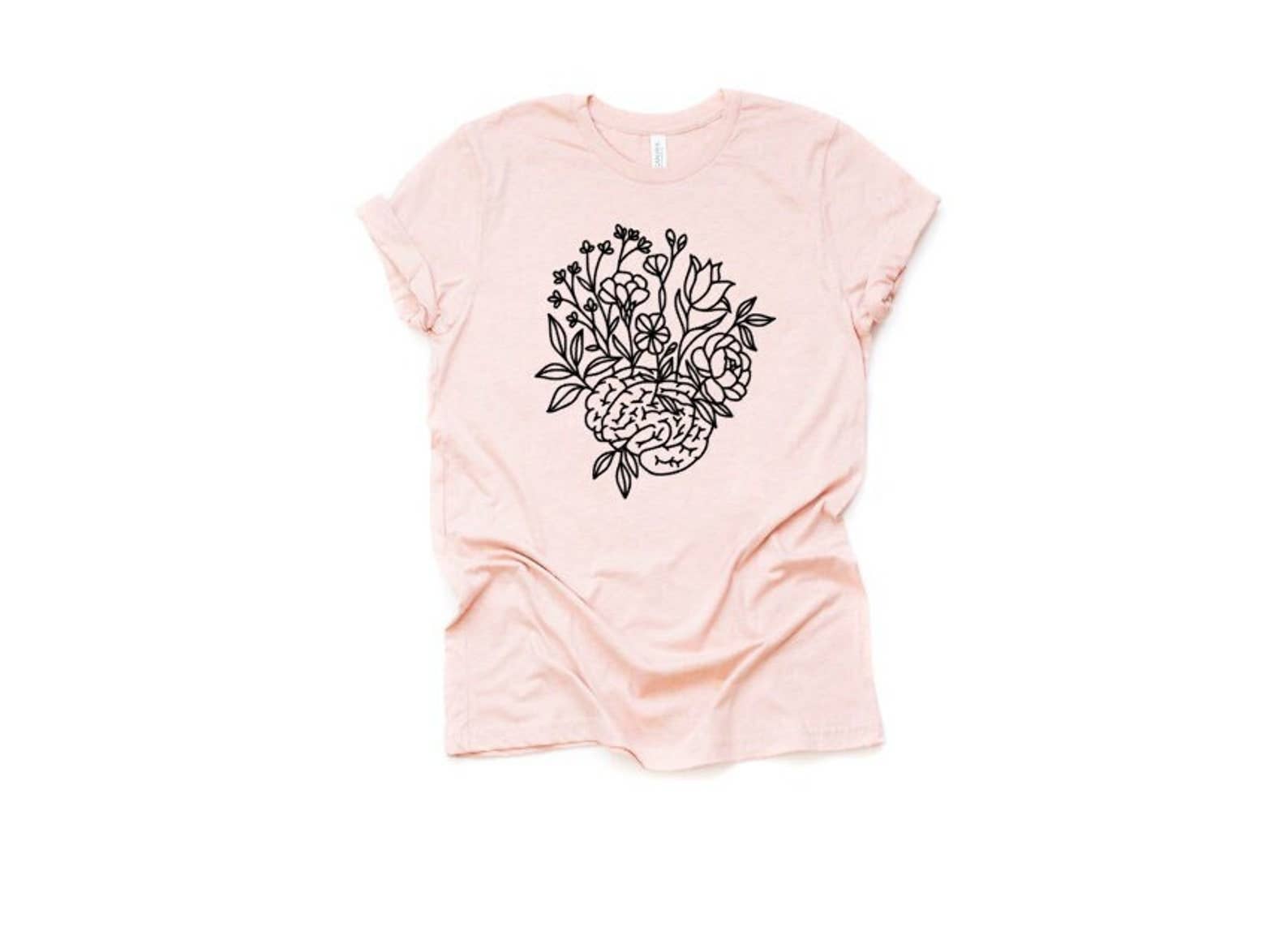 Anatomical Brain Wildflowers T-Shirt Hoodie, Sweatshirt | PodTeesHub.com
