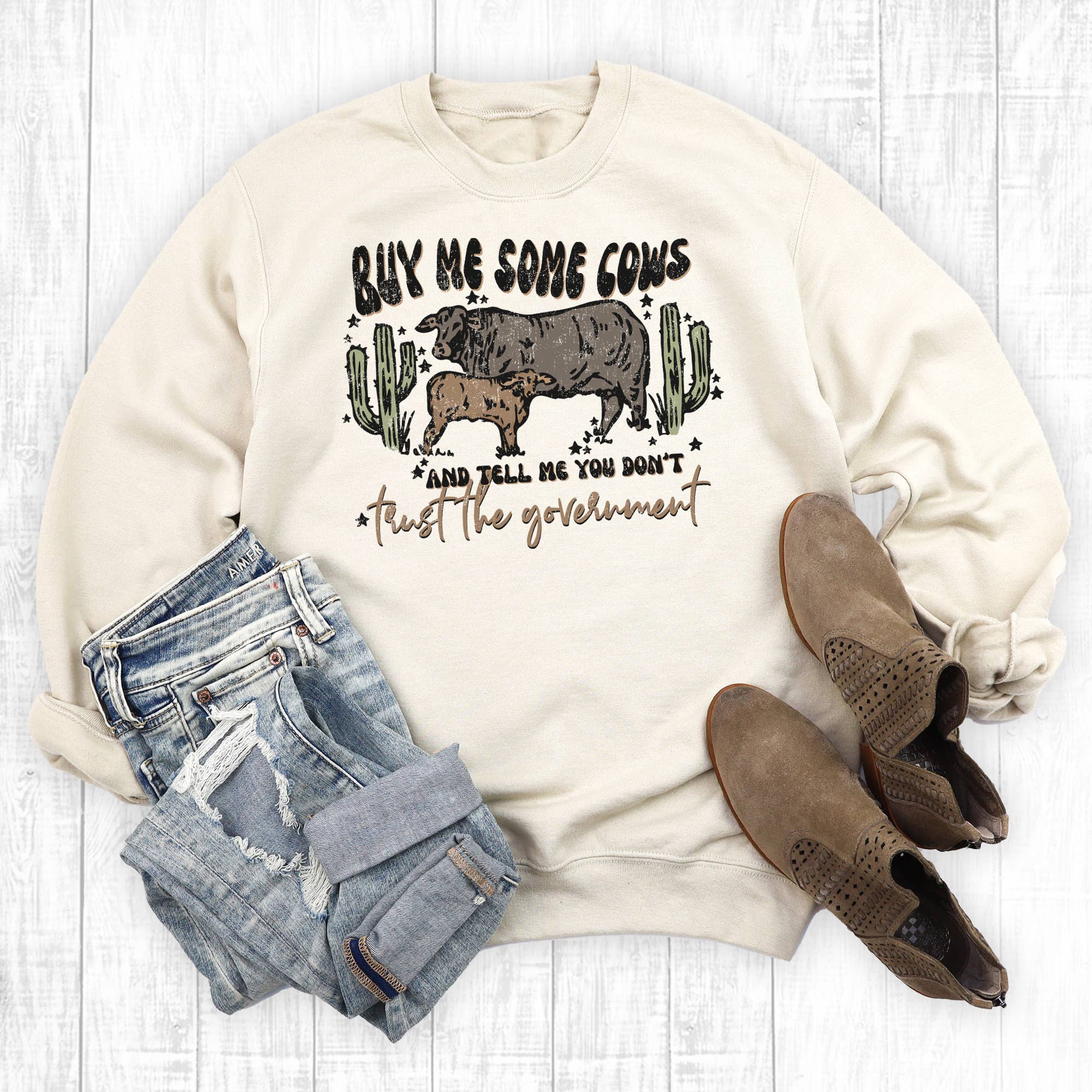 Western Buy Me Some Cows Sweatshirt T-Shirts, Hoodie | PodTeesHub.com