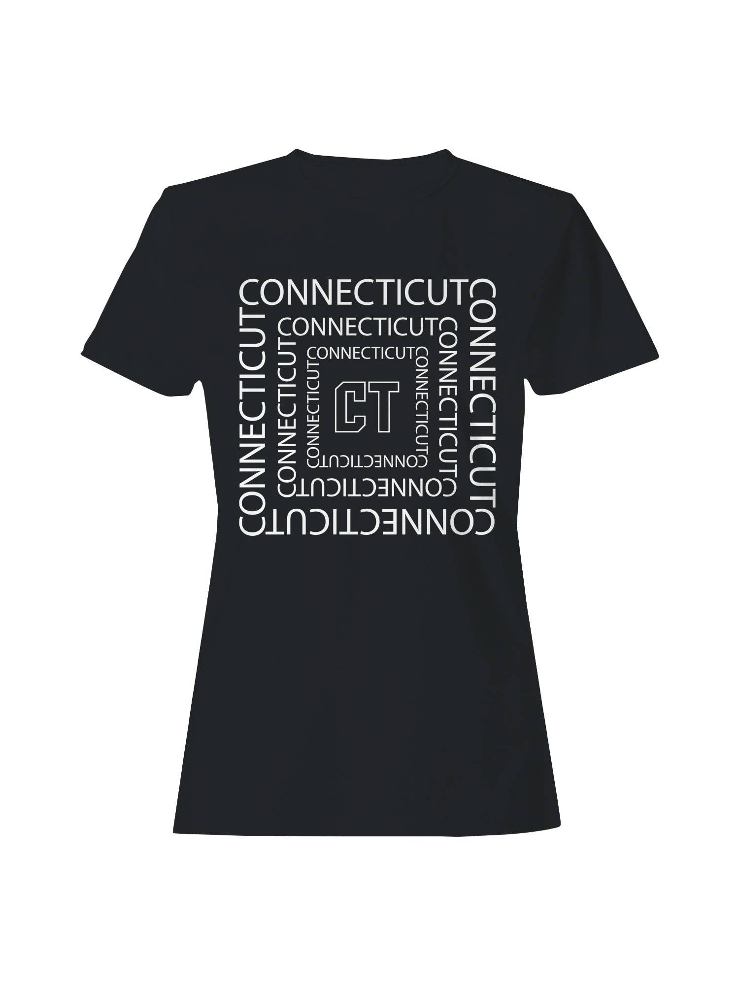 Connecticut Ct Spiral Design Women's T-Shirt Hoodie, Sweatshirt | PodTeesHub.com