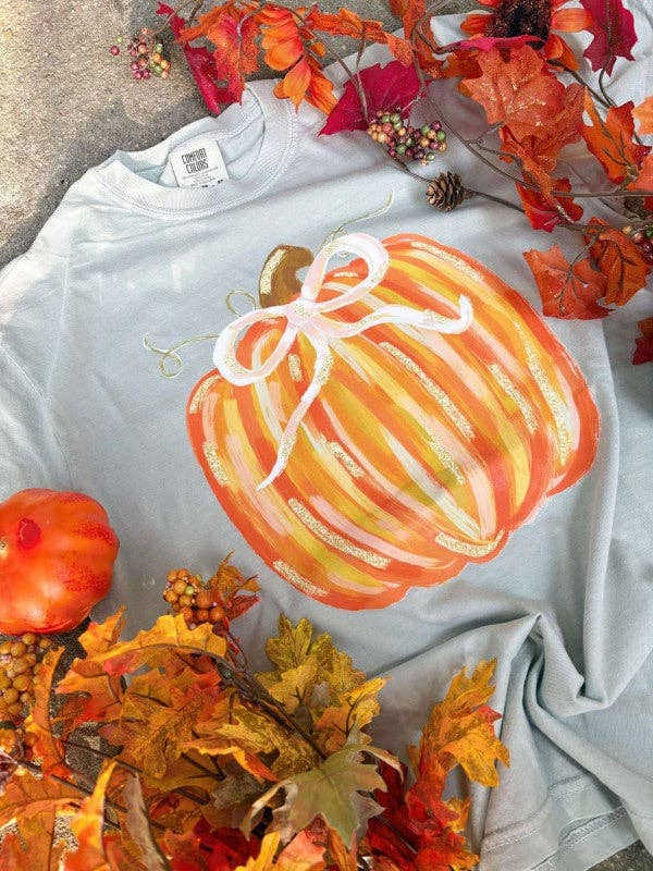 Coquette Bow Pumpkin Fall Graphic Tee Hoodie, Sweatshirt | PodTeesHub.com