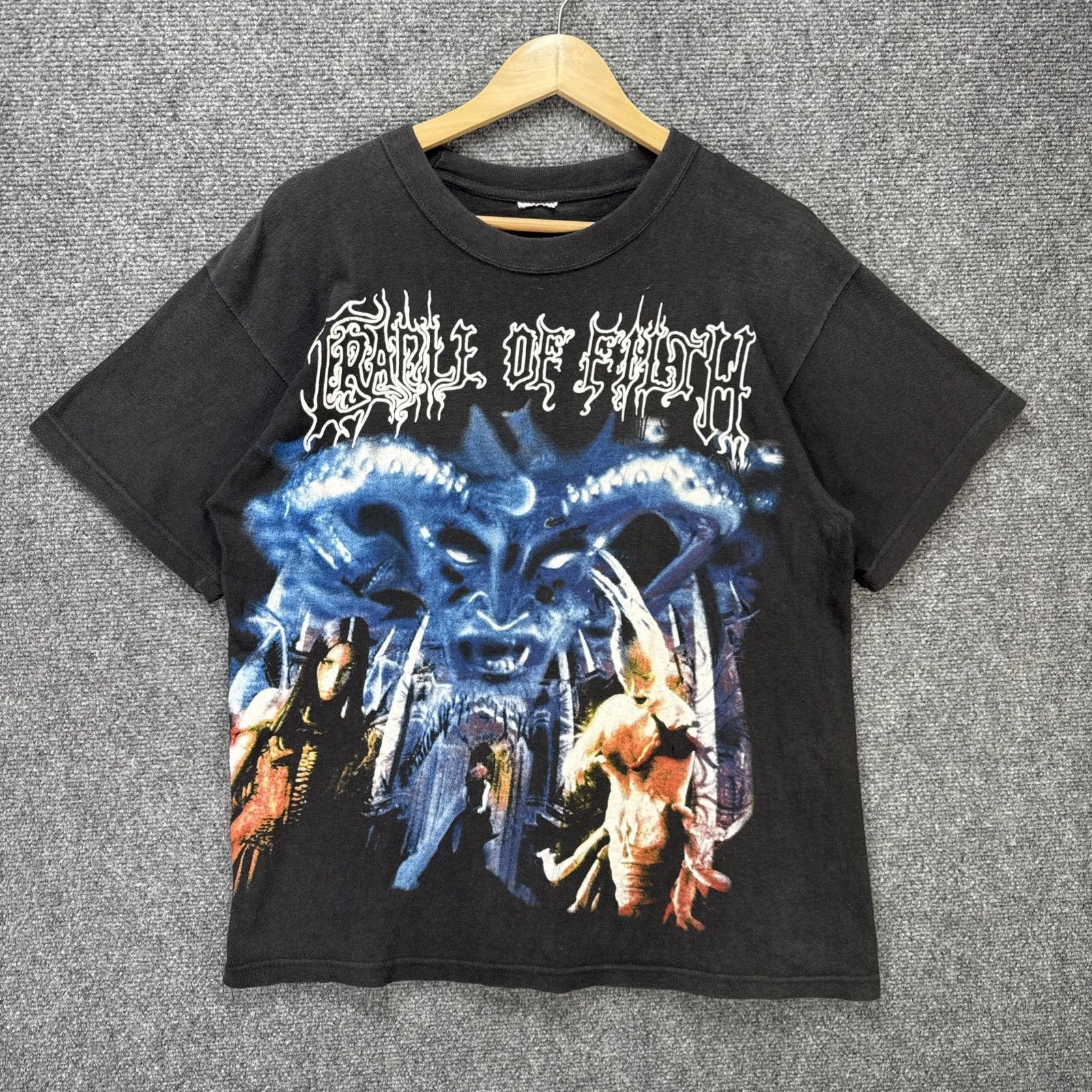 Band Tees Vintage Cradle Of Filth Shirt Mens Medium Black 90s Tortured Hoodie, Sweatshirt | PodTeesHub.com