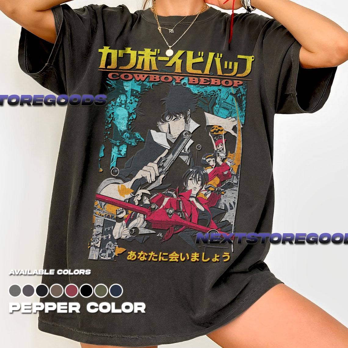 Space Bounty Hunter Cowboy Bebop Anime T-Shirt 90S Manga Hoodie, Sweatshirt | PodTeesHub.com