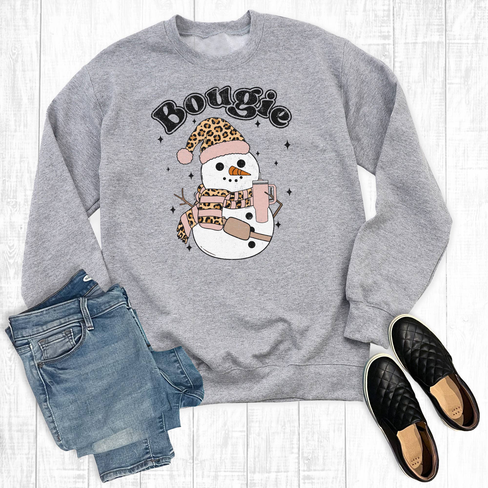 Christmas Bougie Snowman Sweatshirt T-Shirts, Hoodie | PodTeesHub.com