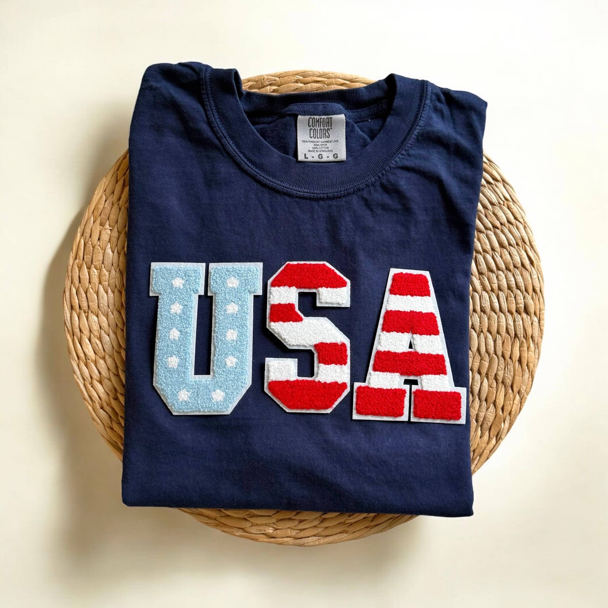 Comfort Colors Retro USA American Flag Patriotic Shirt Hoodie, Sweatshirt | PodTeesHub.com