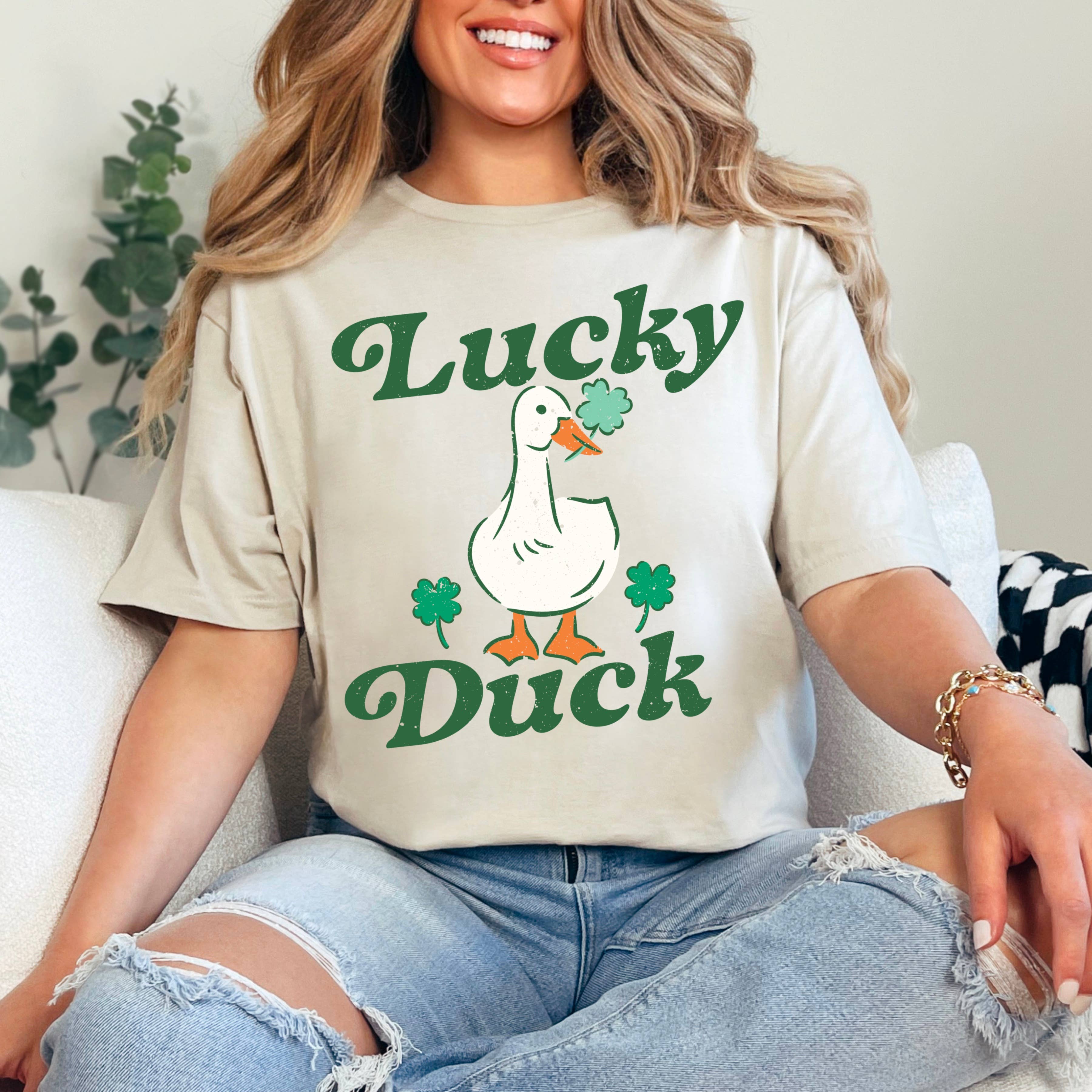 Lucky Duck St. Patrick’S Day Graphic Shirt | Gildan Hoodie, Sweatshirt | PodTeesHub.com
