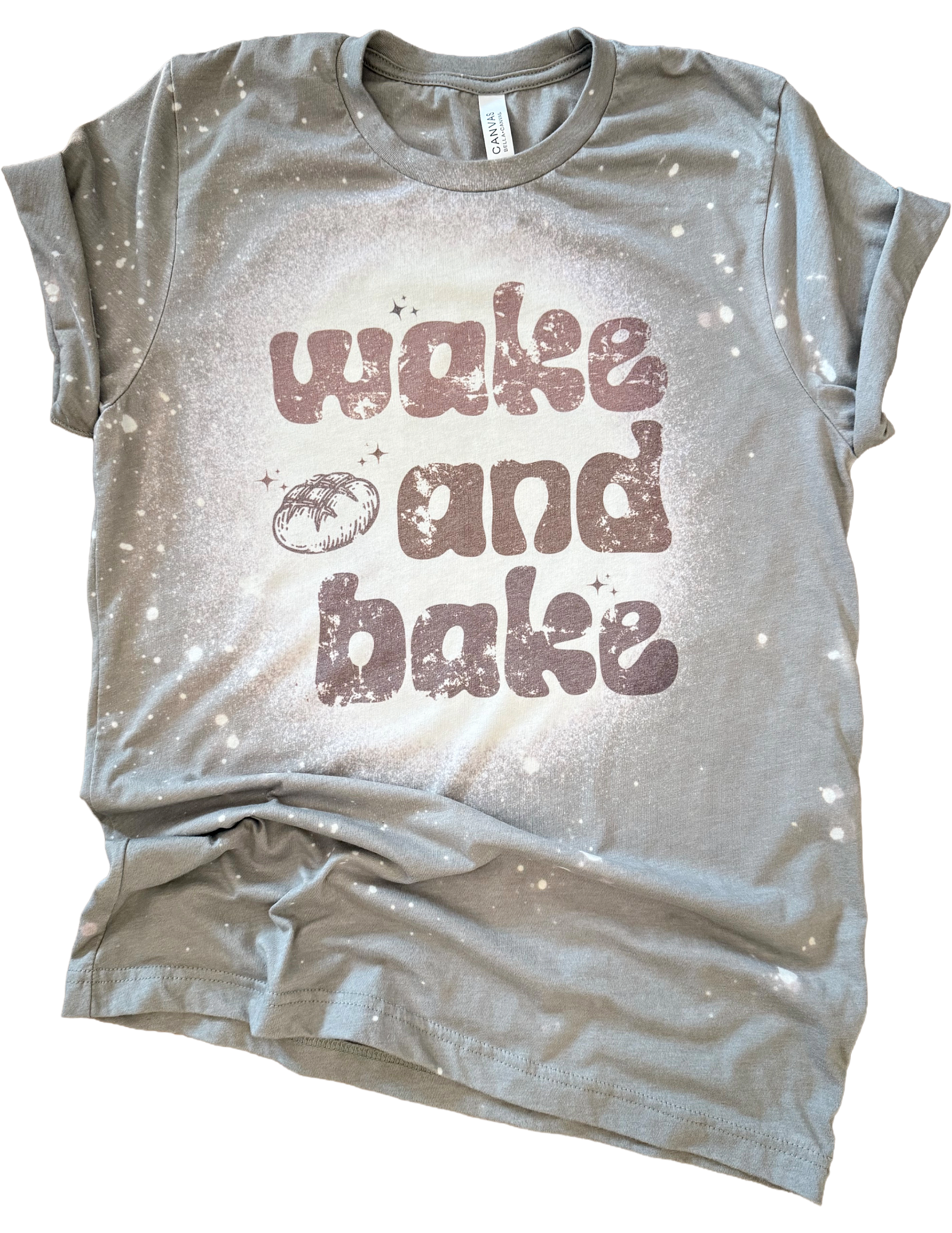 Wake and Bake Bleached Tee Hoodie, Sweatshirt | PodTeesHub.com