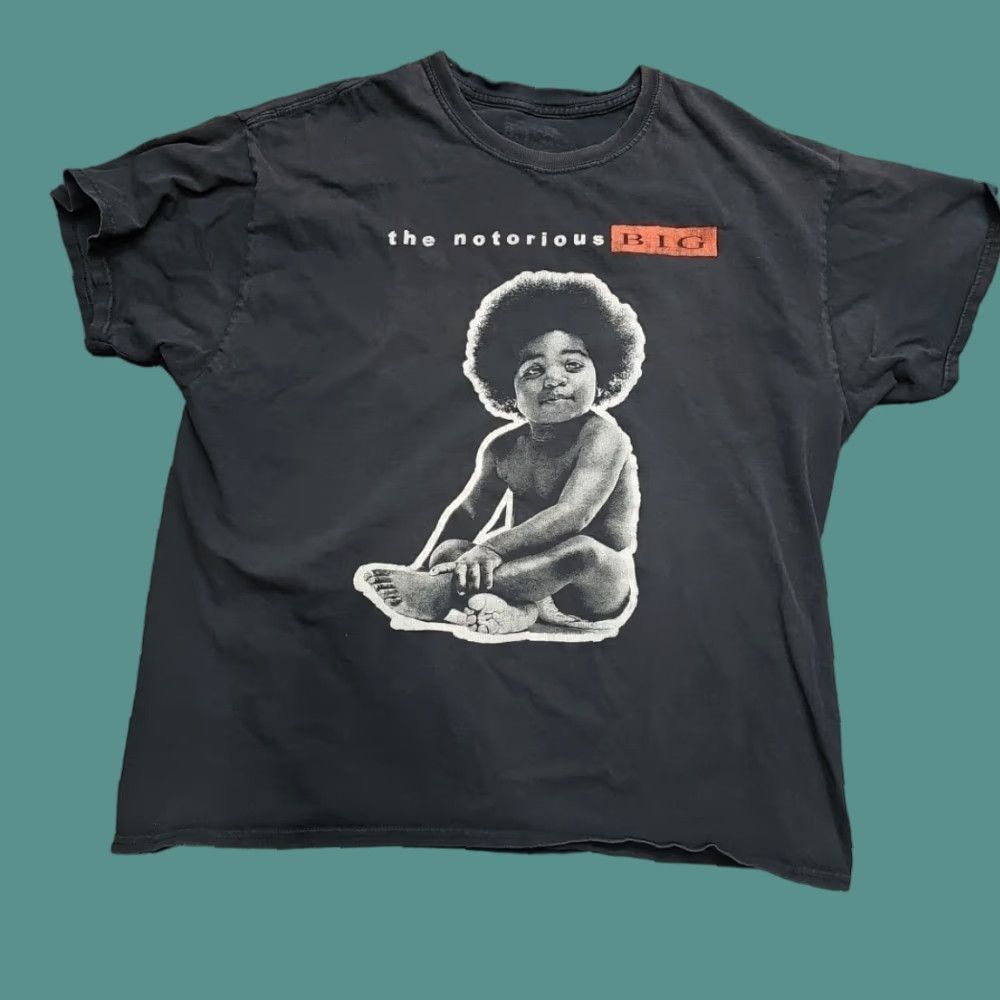 X Large Notorious Big T Shirt Men Xl Black Music Rap Front Print Hip Hop Shirt Hoodie, Sweatshirt | PodTeesHub.com