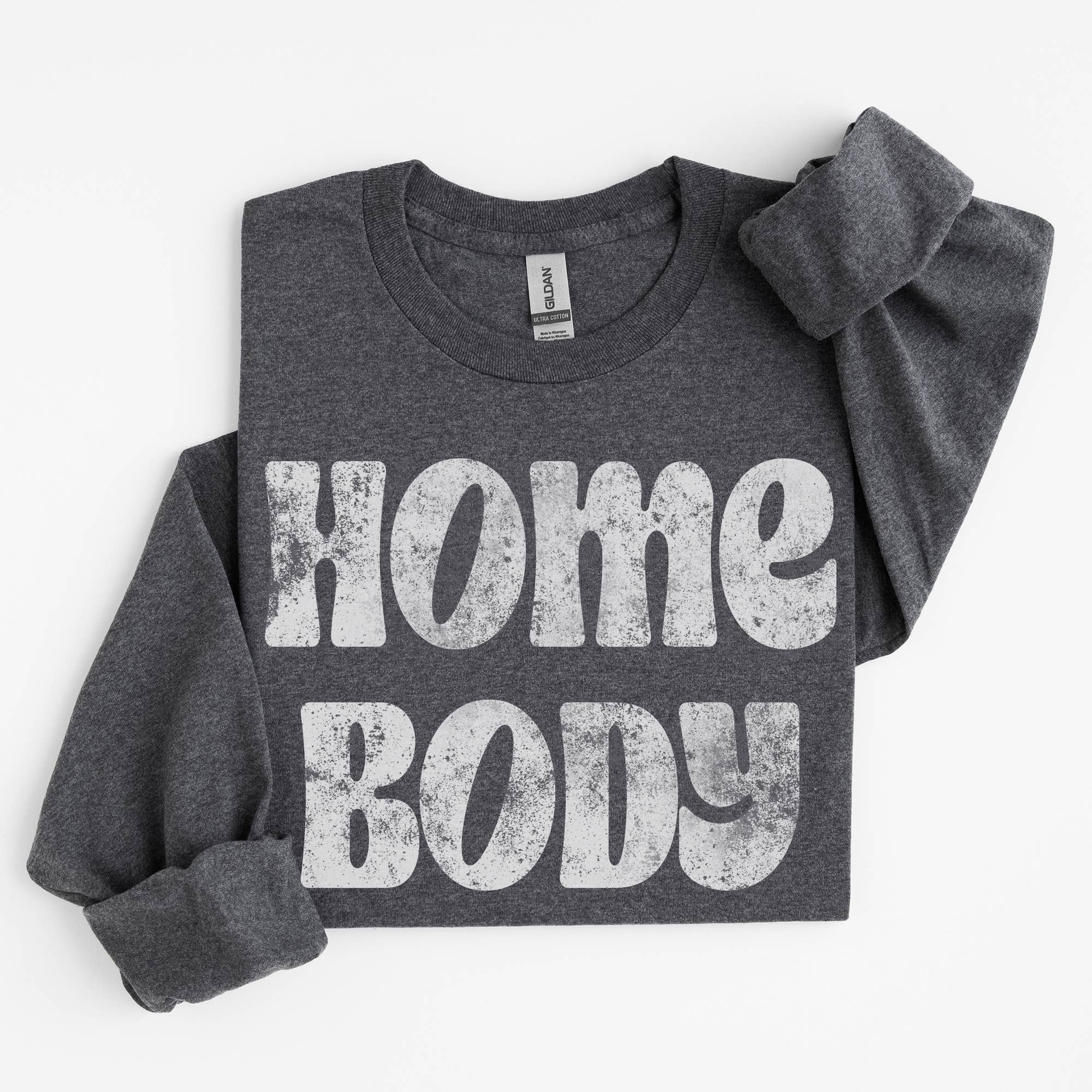 Homebody Sweatshirt | Cozy Boutique Crewneck Sweatshirt T-Shirts, Hoodie | PodTeesHub.com