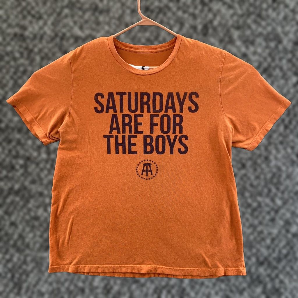 Vintage Barstool Sports T Shirt Men Xl Orange Saturdays For The Boys Logo Casual Shirt Mens Xl Orang Hoodie, Sweatshirt