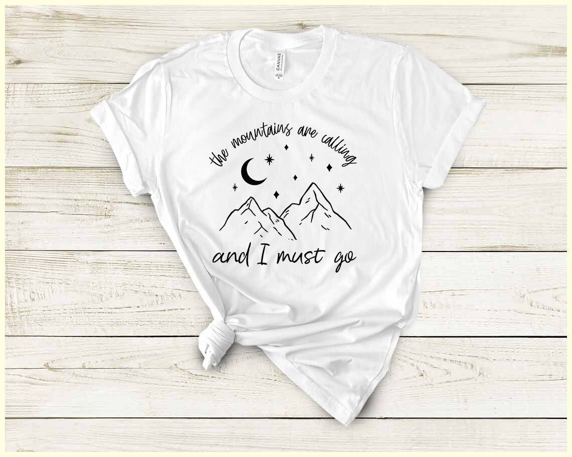 The Mountains Are Calling - Camping Mountains T- Shirt Hoodie, Sweatshirt | PodTeesHub.com