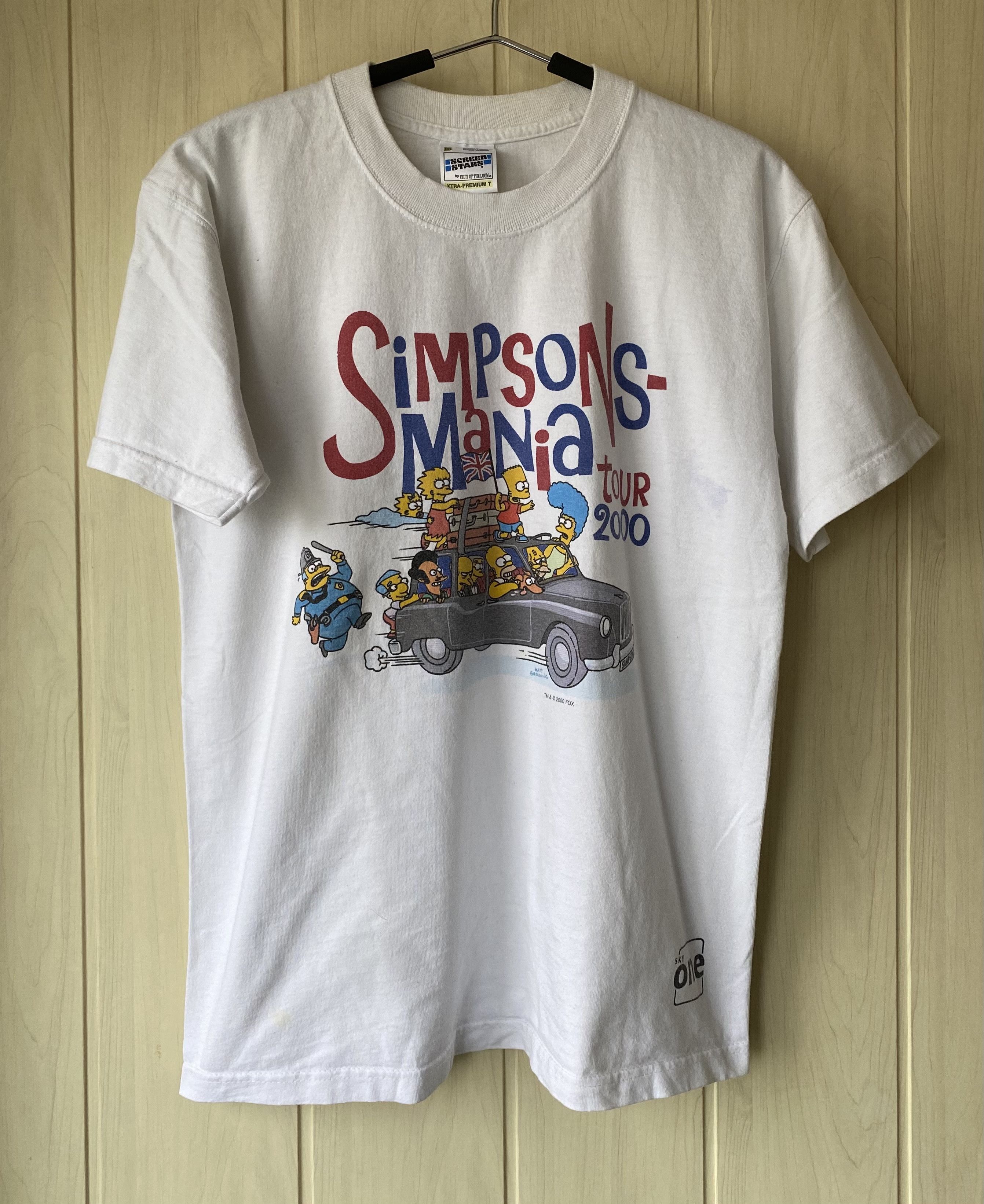 Simpsons X Vintage Vintage Simpsons Mania Uk Tour 2000 T-Shirts, Hoodie, Sweatshirt