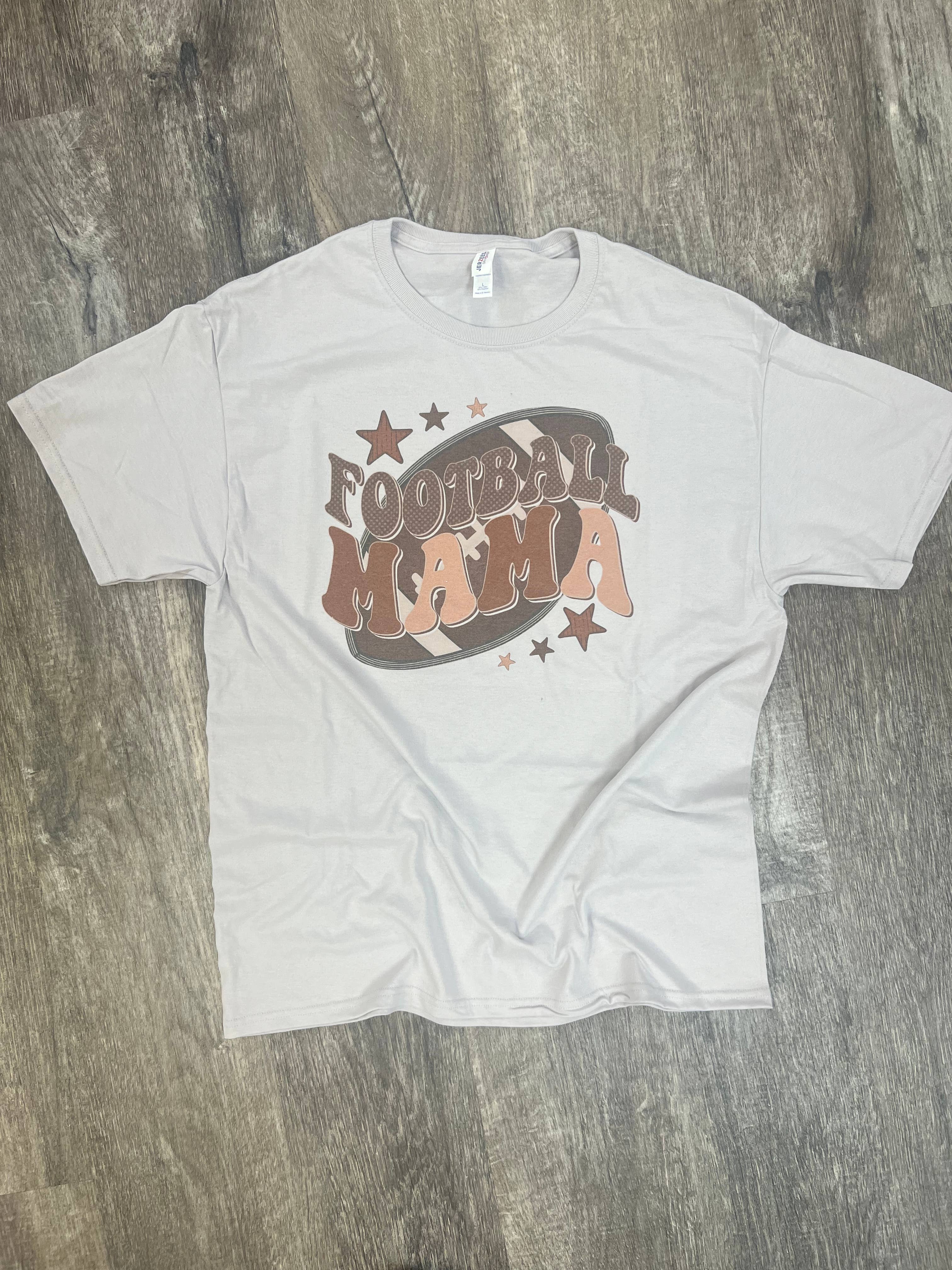 Football Mama On Silver Tee Hoodie, Sweatshirt | PodTeesHub.com