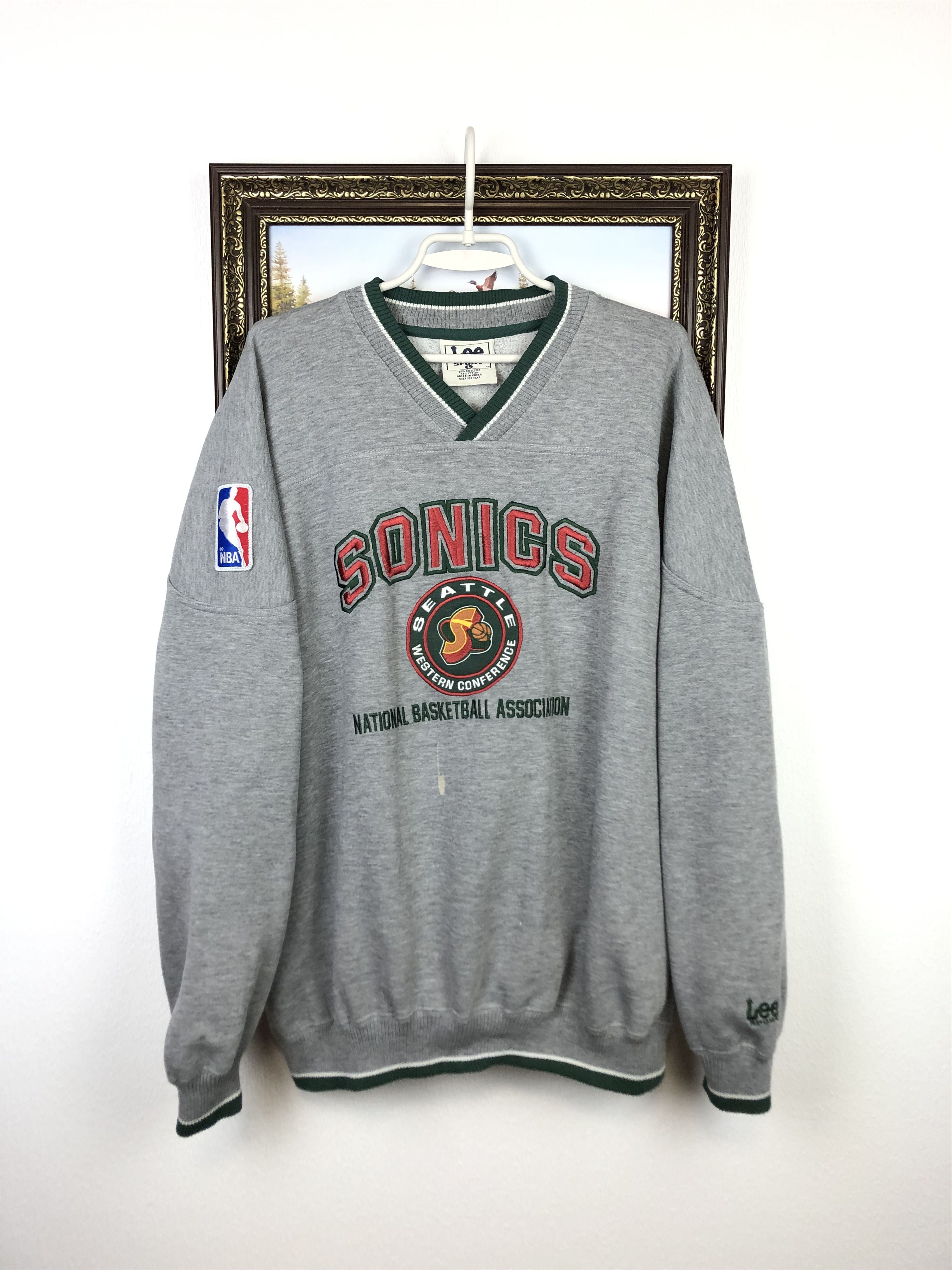 Vintage Seattle Sonics Supersonics Nba Sweatshirt Crewneck T-Shirts, Hoodie | PodTeesHub.com