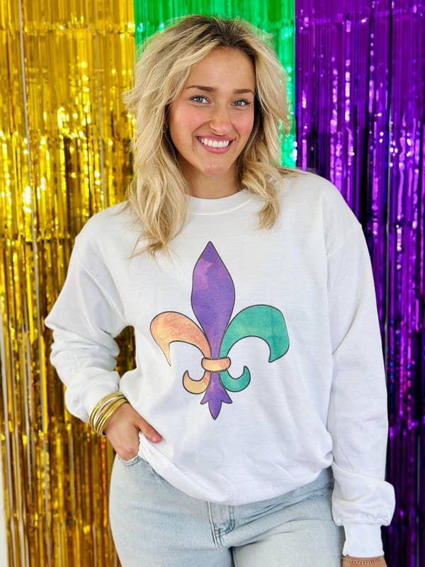 Fleur De Lis Multi Color Sweatshirt T-Shirts, Hoodie | PodTeesHub.com