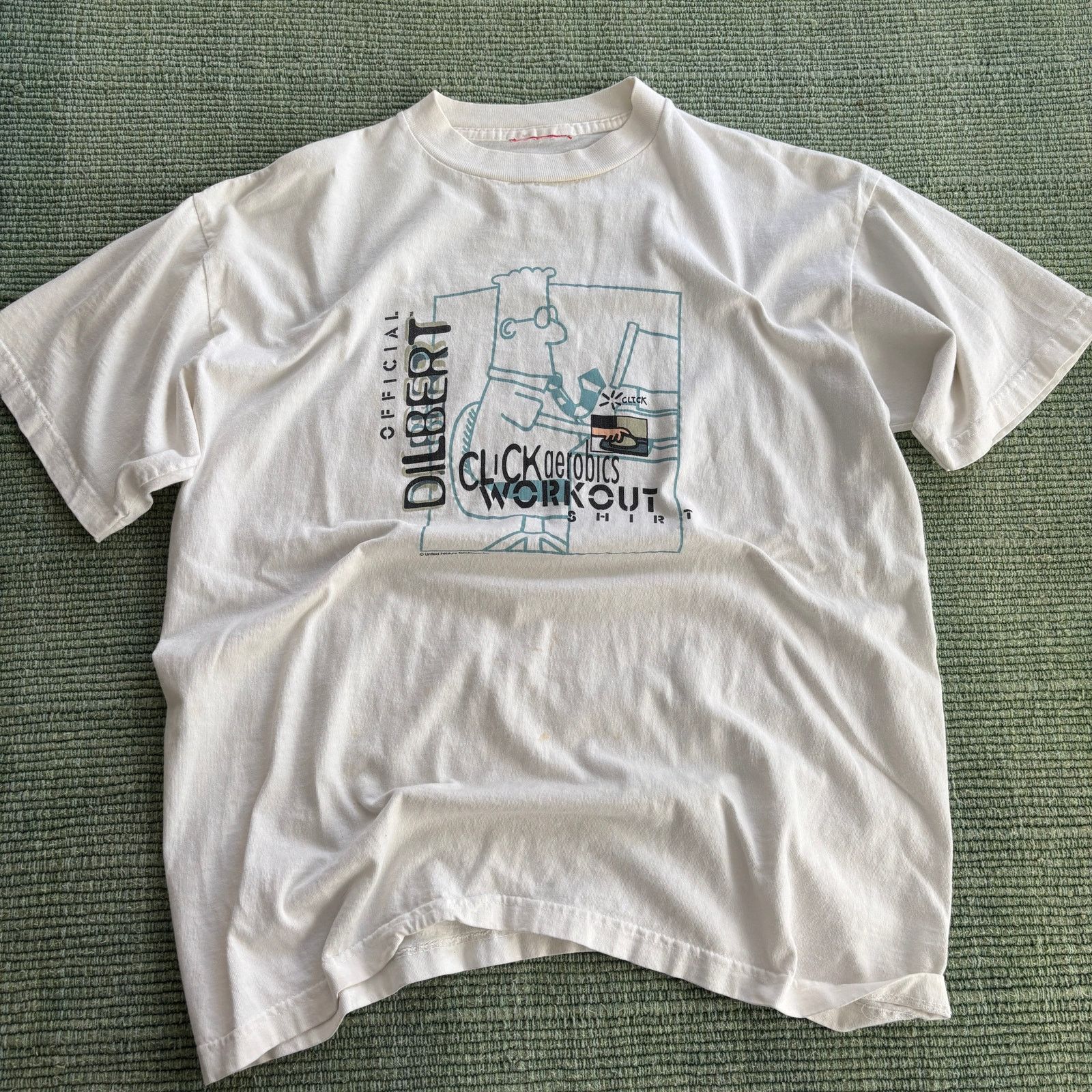 Vintage 90s Dilbert Cartoon Shirt Office Humor Sz L T-Shirts, Hoodie, Sweatshirt