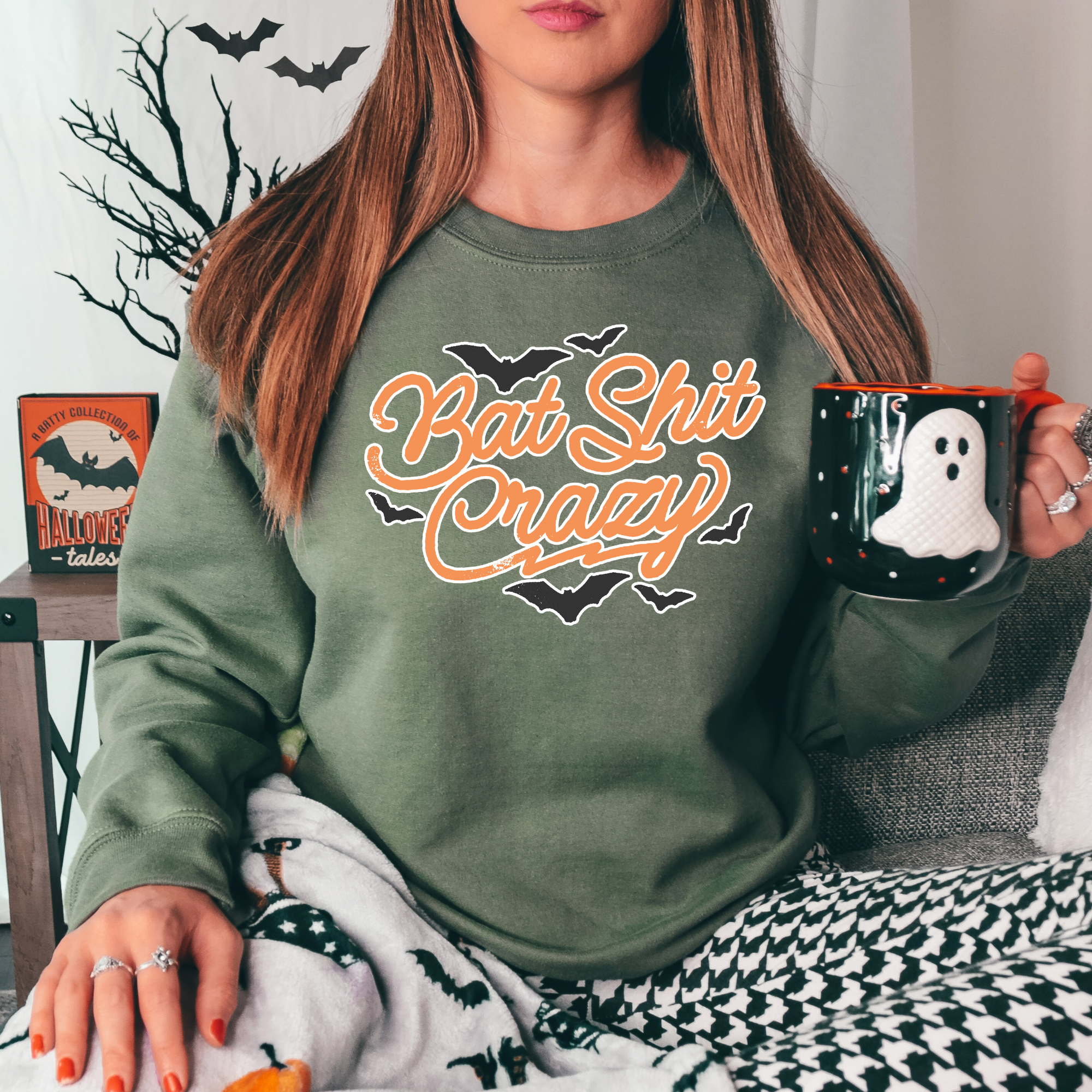Bat Shit Crazy Hoodie or Crewneck Sweatshirt T-Shirts | PodTeesHub.com