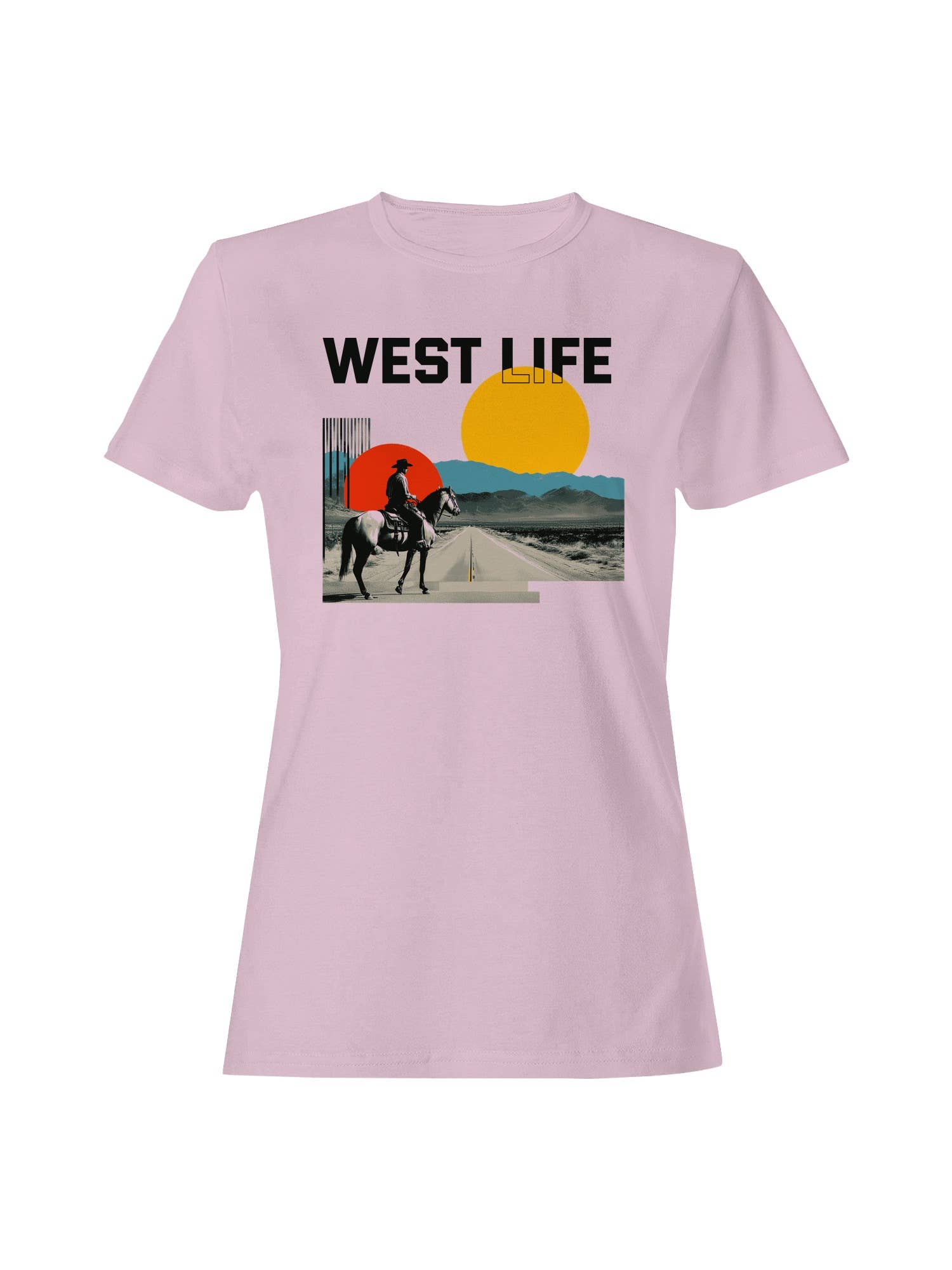 Western Sunset Cowboy Adventure Women's T-Shirt Hoodie, Sweatshirt | PodTeesHub.com