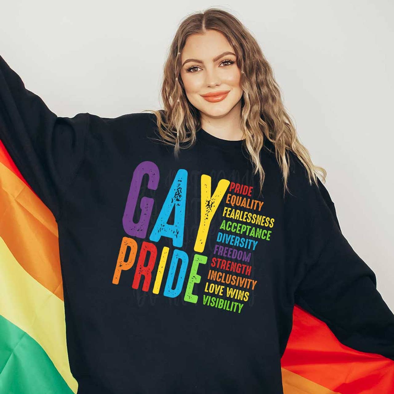 Gay Pride Crewneck Sweatshirt T-Shirts, Hoodie | PodTeesHub.com