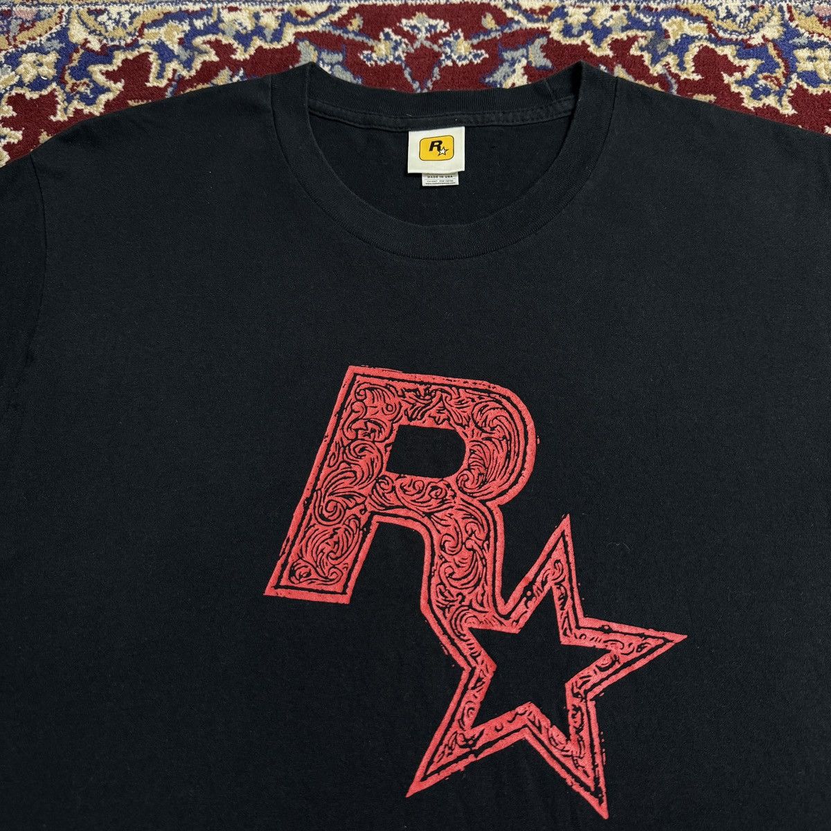 Rockstar Games Vintage 2000s Rockstar Games Big Logo Video Game Promo Tee Hoodie, Sweatshirt | PodTeesHub.com