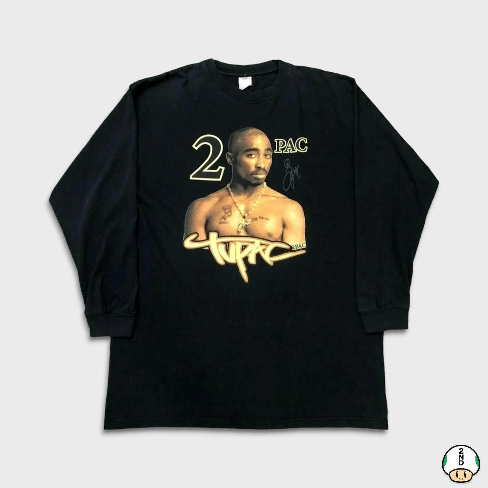 Vintage 90s Tupac Shakur Shirt Xl 2pac Long Sleeve Rap Tee Hoodie, Sweatshirt | PodTeesHub.com