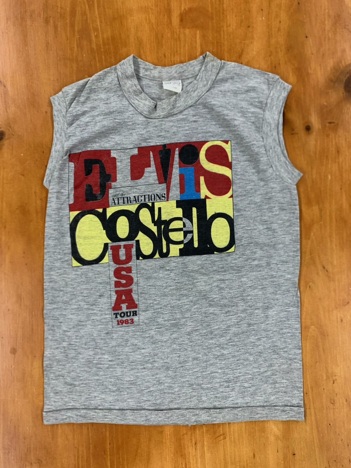 Vintage 1983 Elvis Costeo And The Attractions Tour T Shirt Hoodie, Sweatshirt | PodTeesHub.com