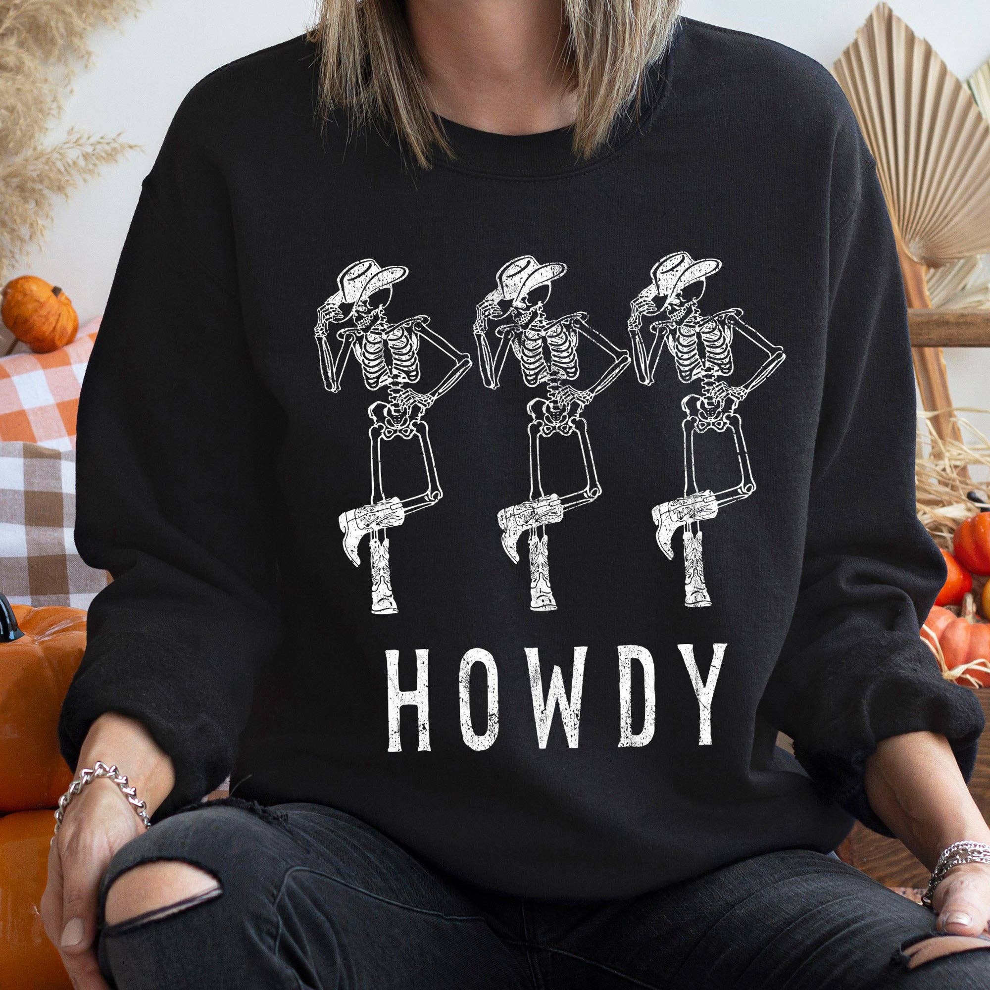 Howdy Cowboy Vintage Halloween Sweatshirt T-Shirts, Hoodie | PodTeesHub.com