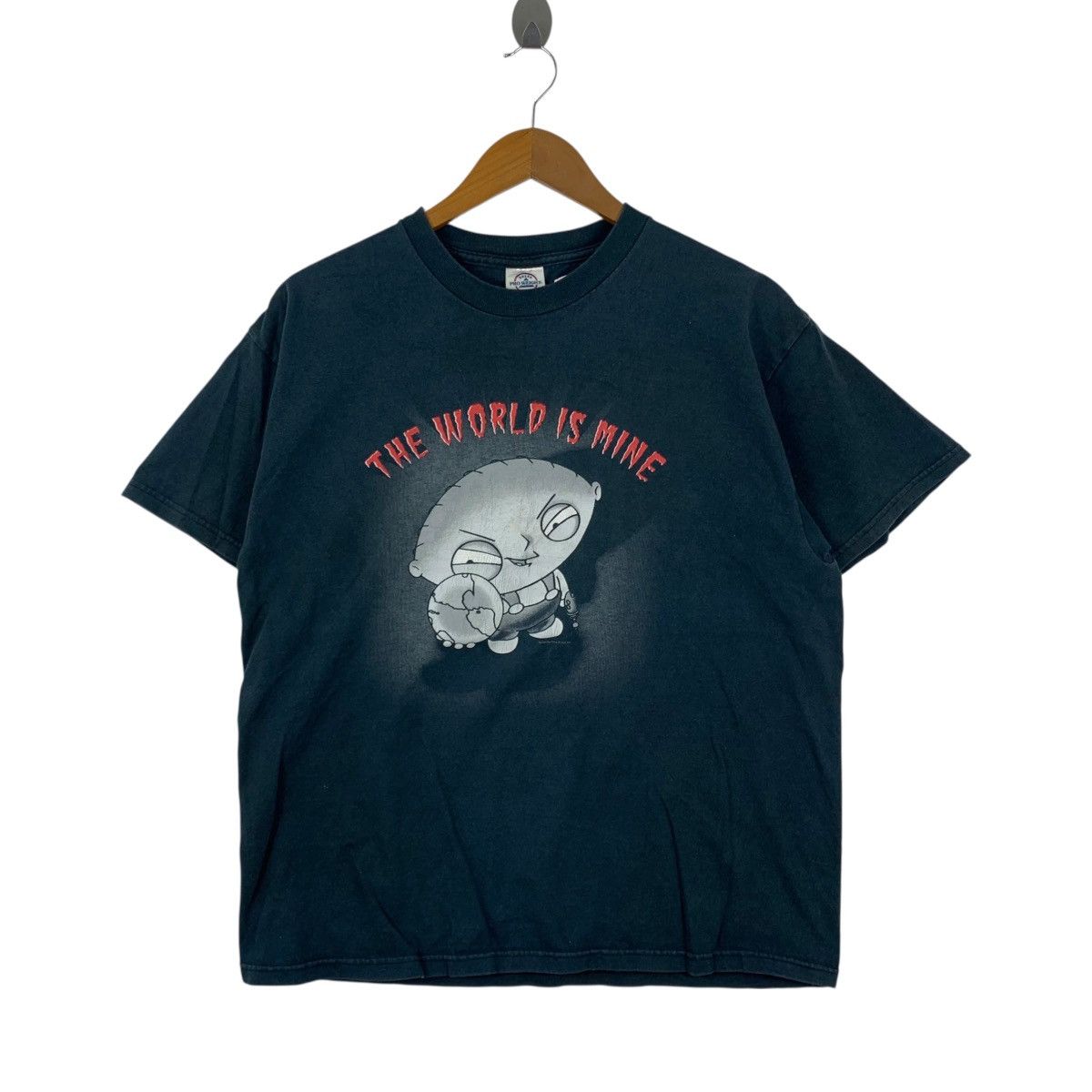 Vintage Family Guy Stewie The World Is Mine Usa Tshirt Hoodie, Sweatshirt | PodTeesHub.com